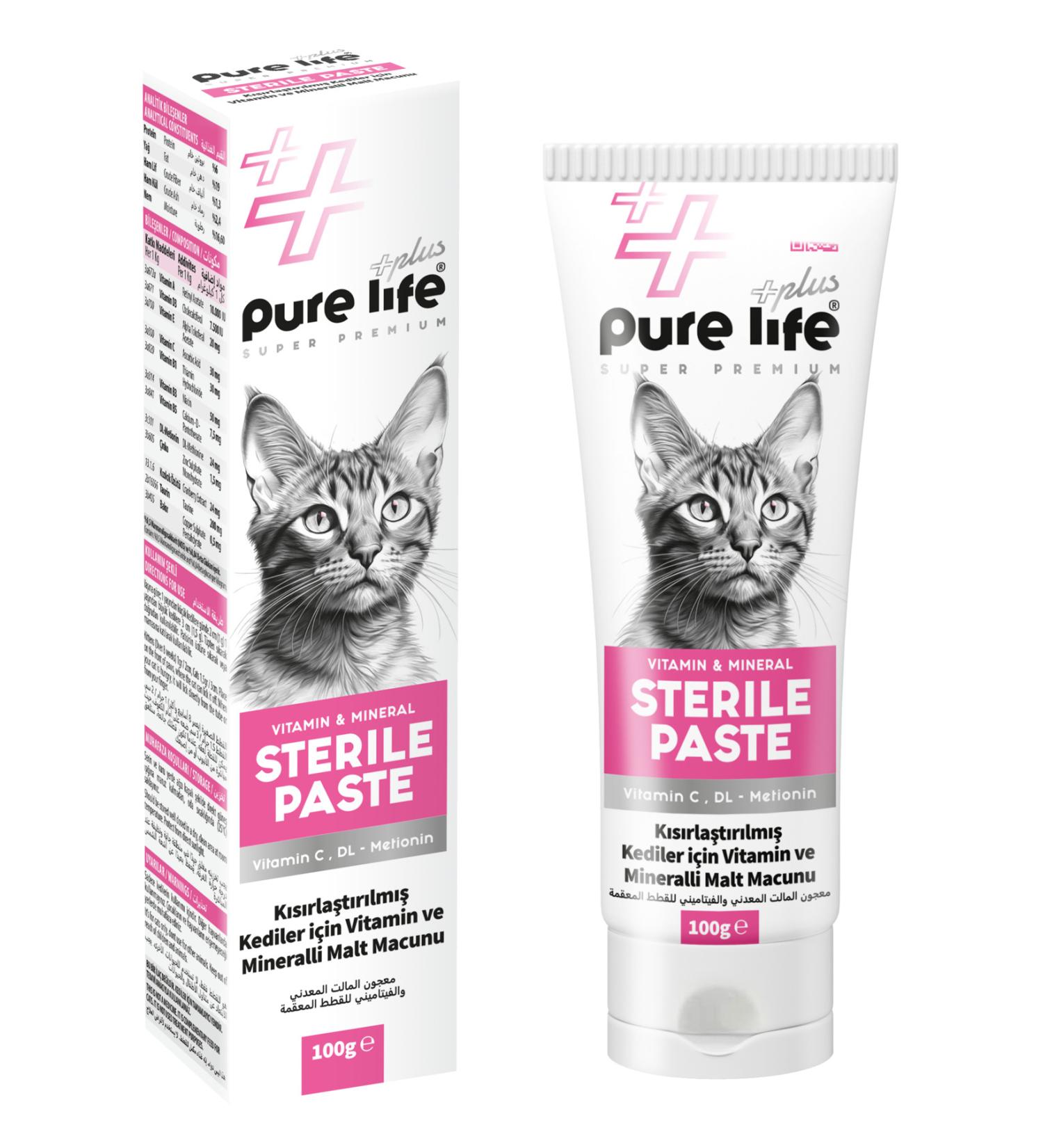 PureLife Plus Sterile Paste (Mineral Malt Paste for Neutered Cats) 100gr