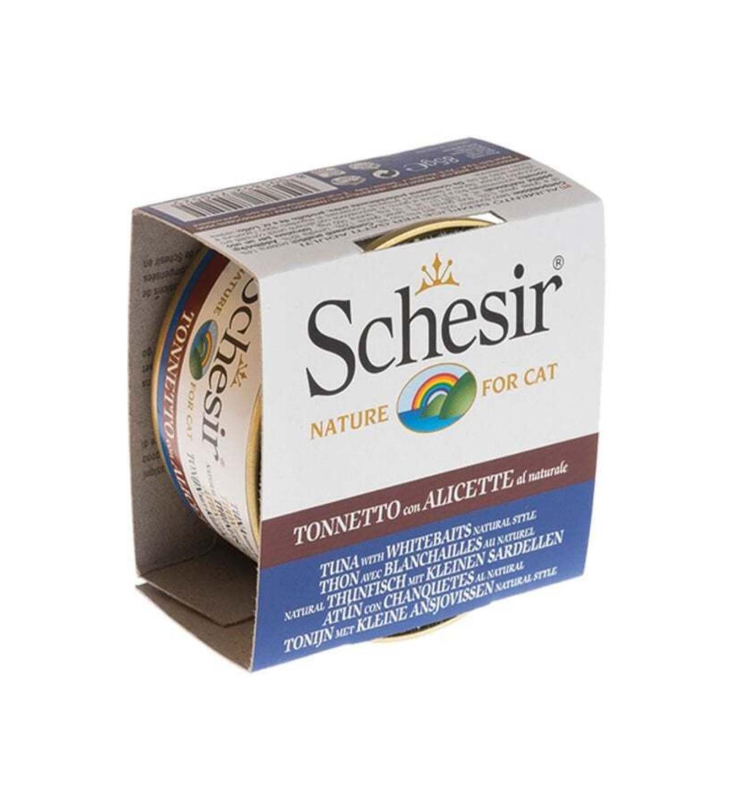 Schesir Tuna and Herring Natural Canned Cat Food 85 Gr