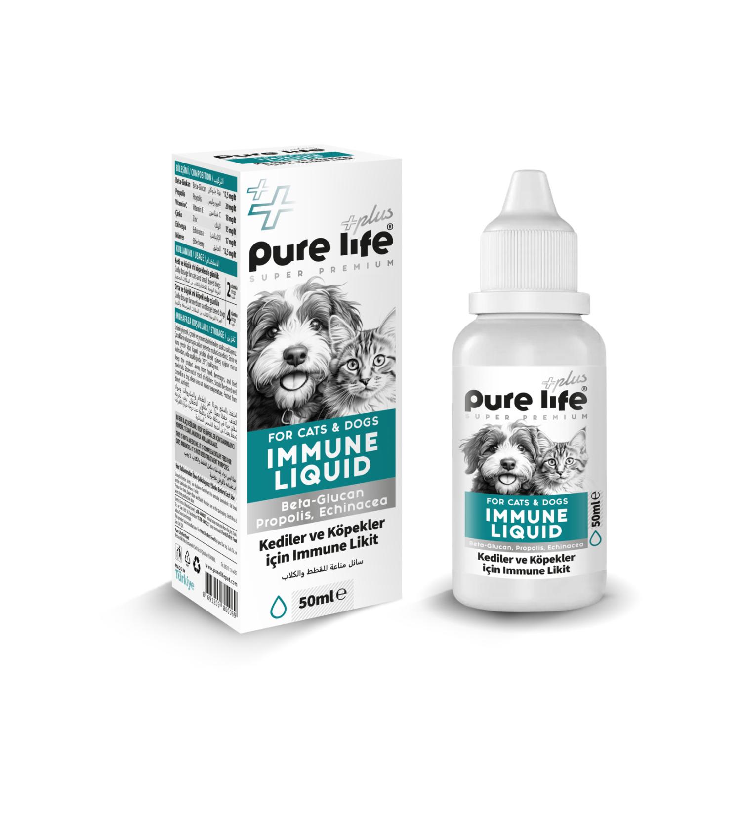 PureLife Plus Immune Liquid (Immune System Support Provider for Cats and Dogs) 50ml
