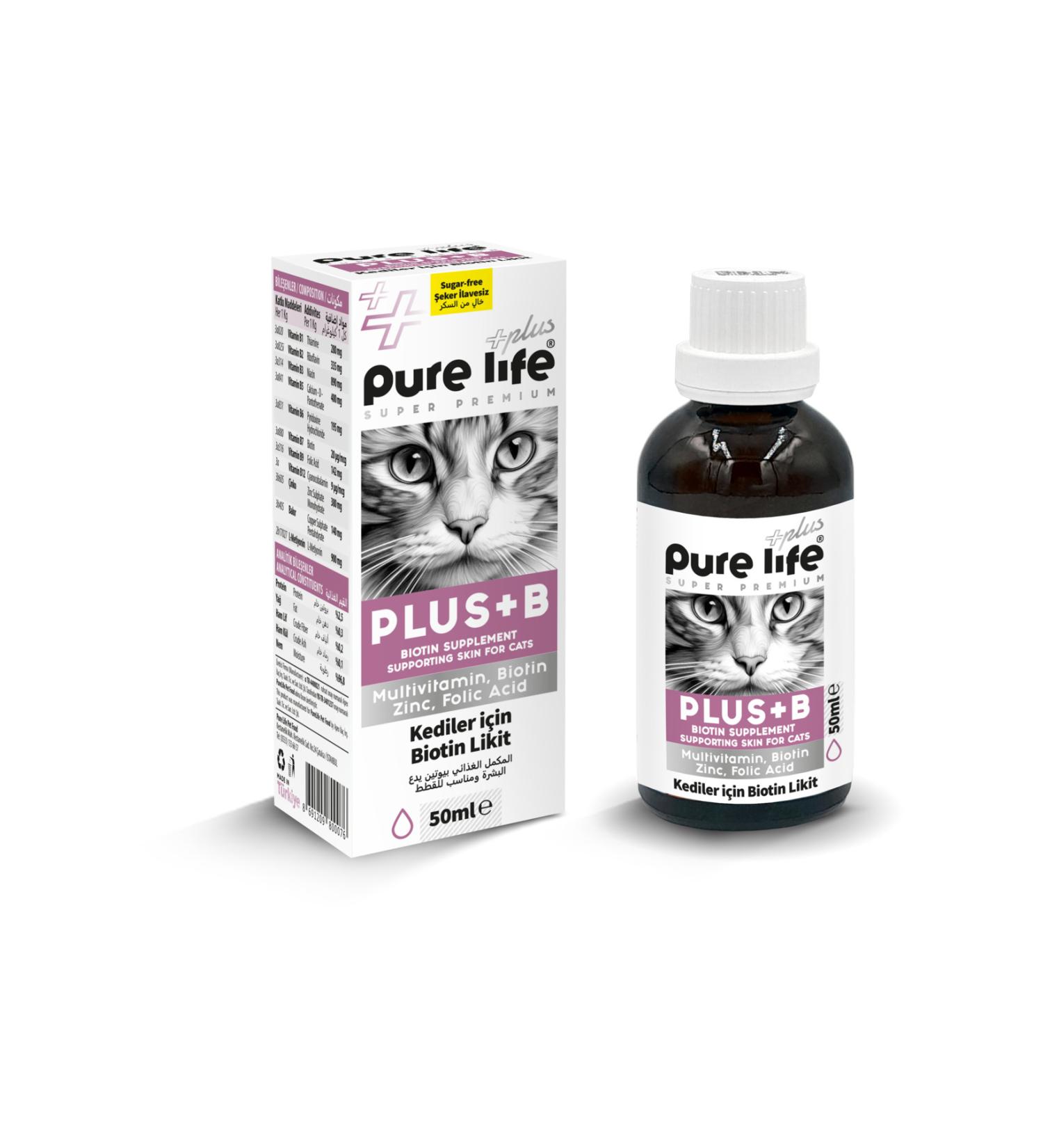 PureLife Plus B+ Biotin Supplement (Biotin Liquid for Cats) 50ml