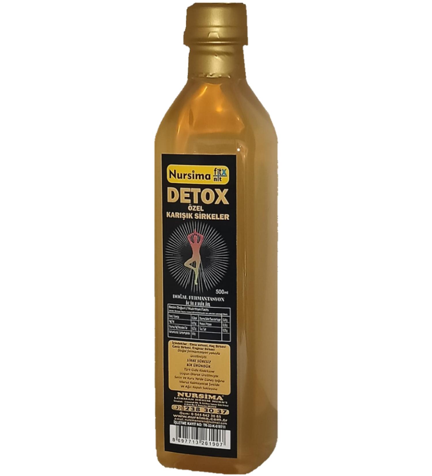 Nursima Fit x Nitro Detox Vinegar Glass Packaging 500 ml