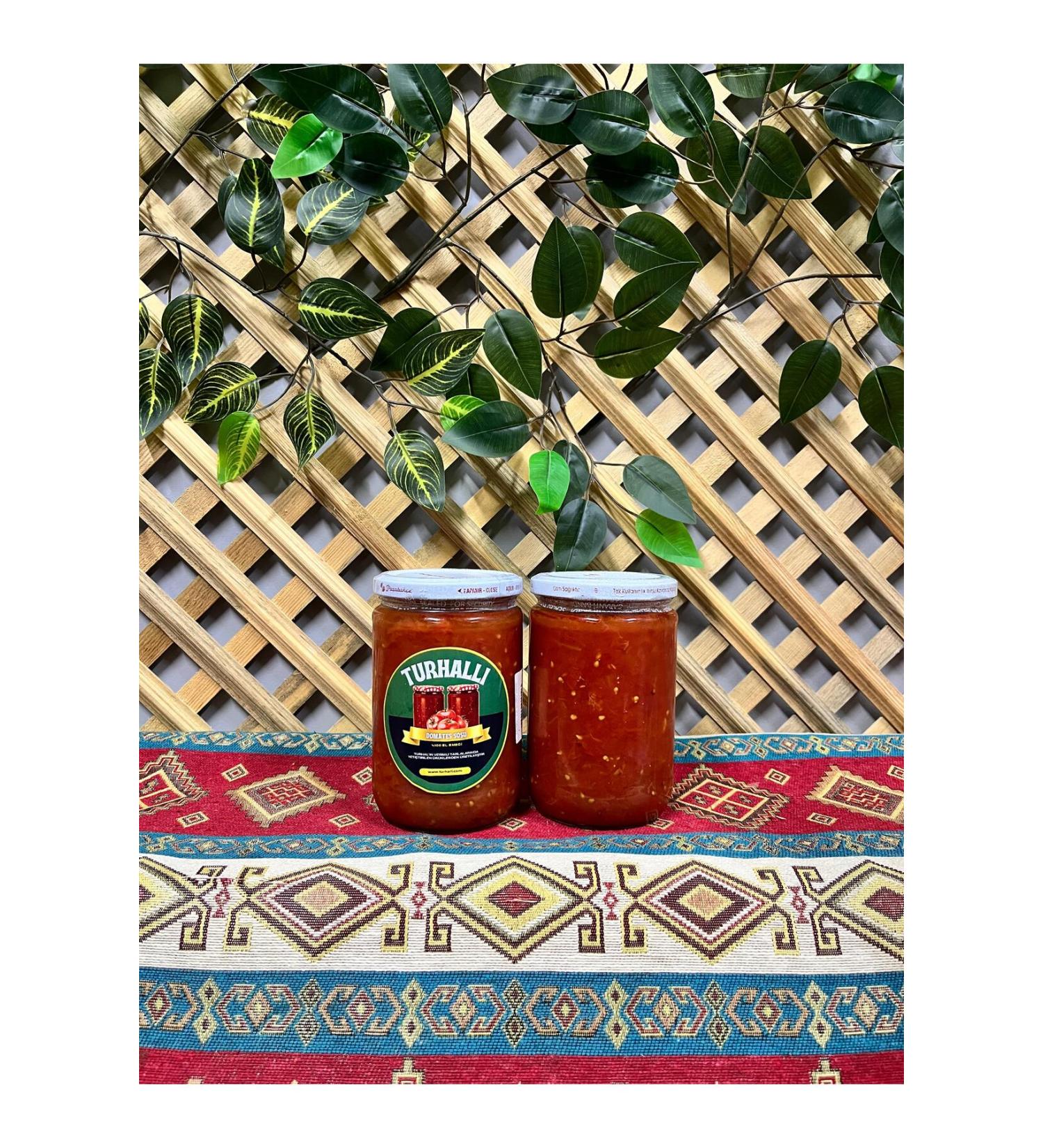 Turhall Traditional Products Homemade Tomato Sauce (For Menemen and Cooking) 1000gr