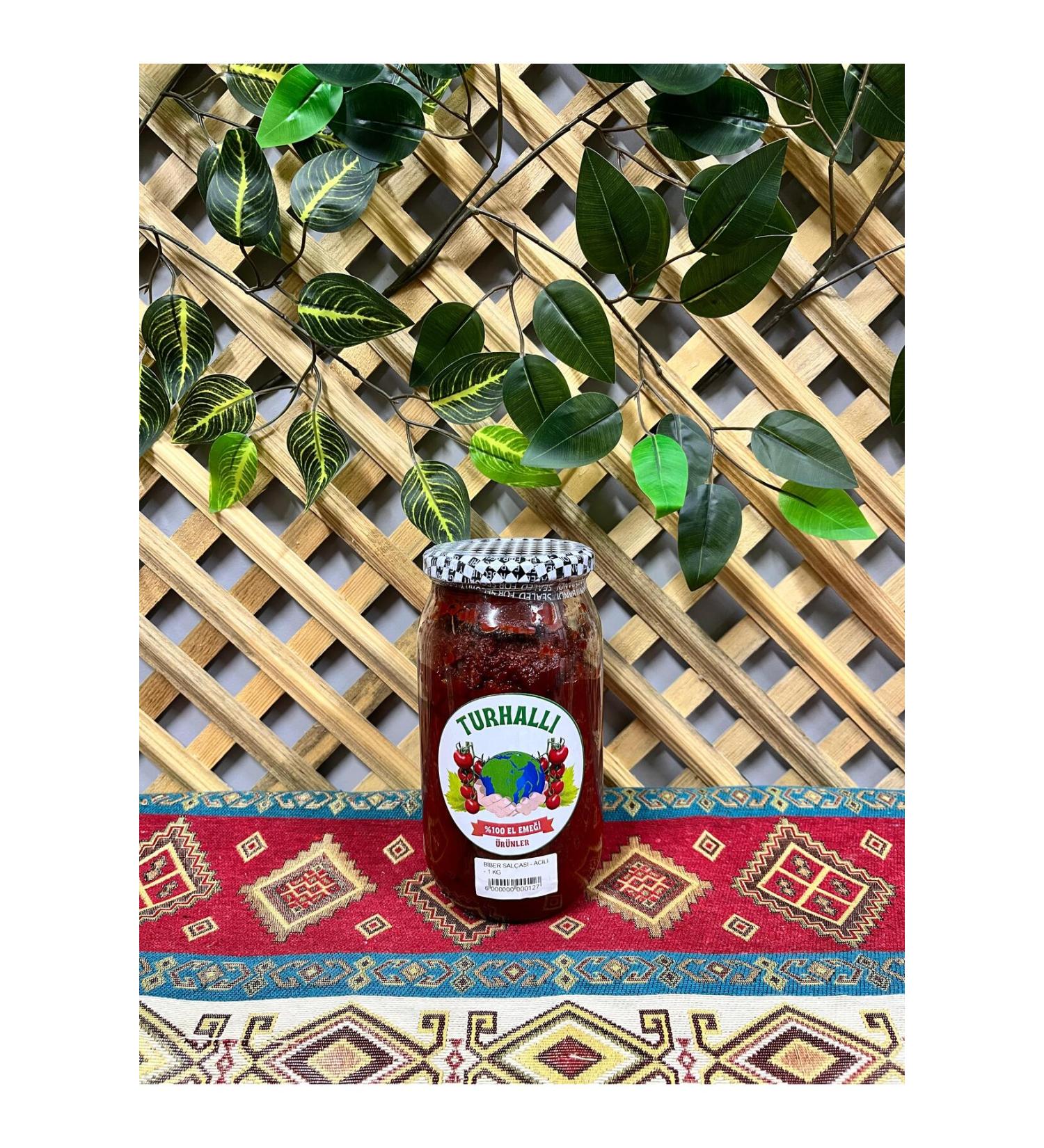 Turhall Traditional Products Homemade Pepper Paste (Hot) 1000gr