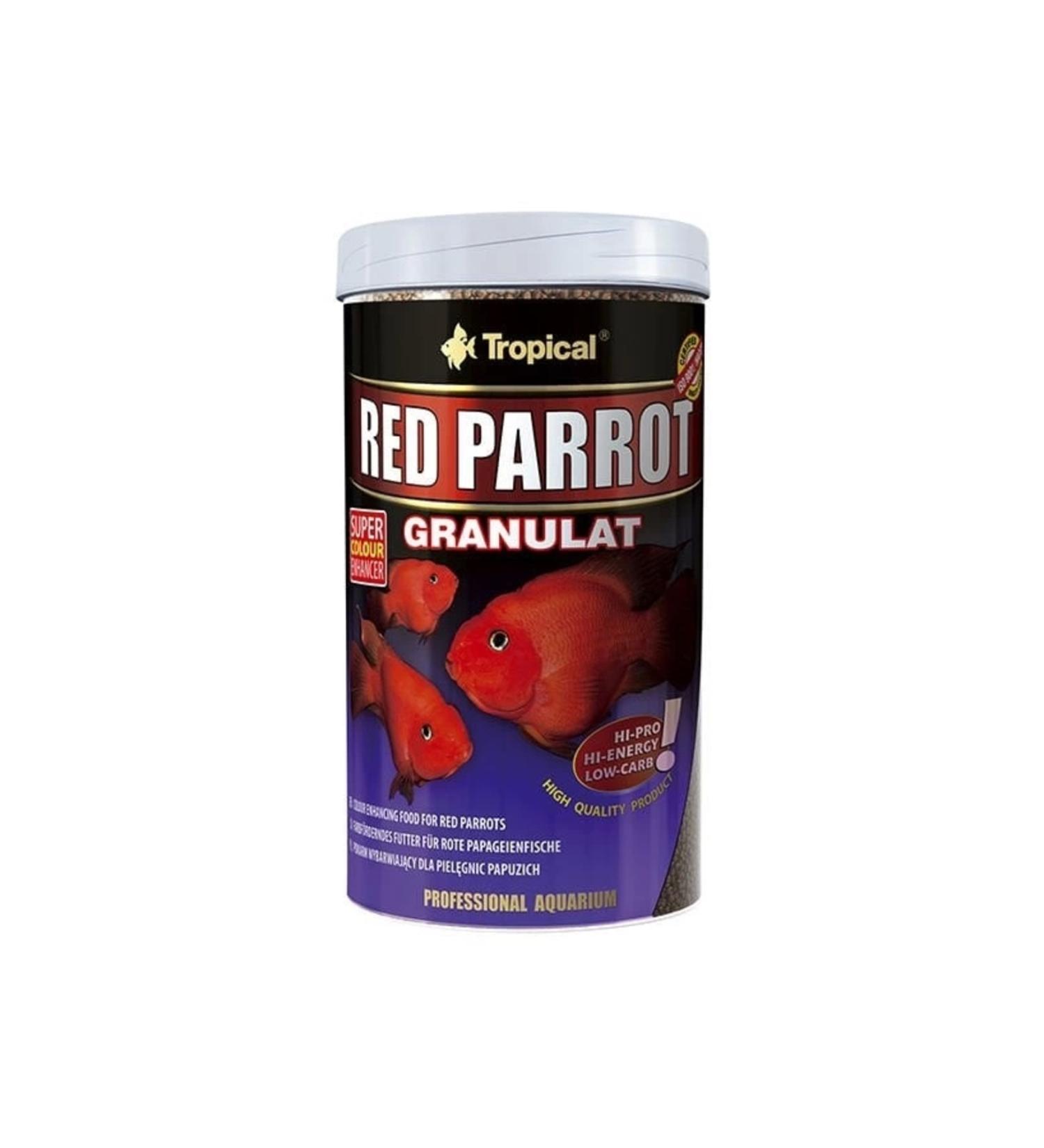 Tropical Red Parrot Granulat Granular Fish Food for Red Parrot Fish 1000 ml 400 gr