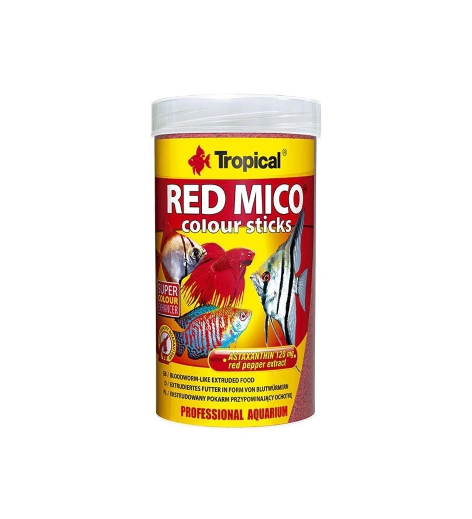 Tropical Red Mico Colour Sticks Bloodworm Extruded Fish Food 100 ml 32 gr