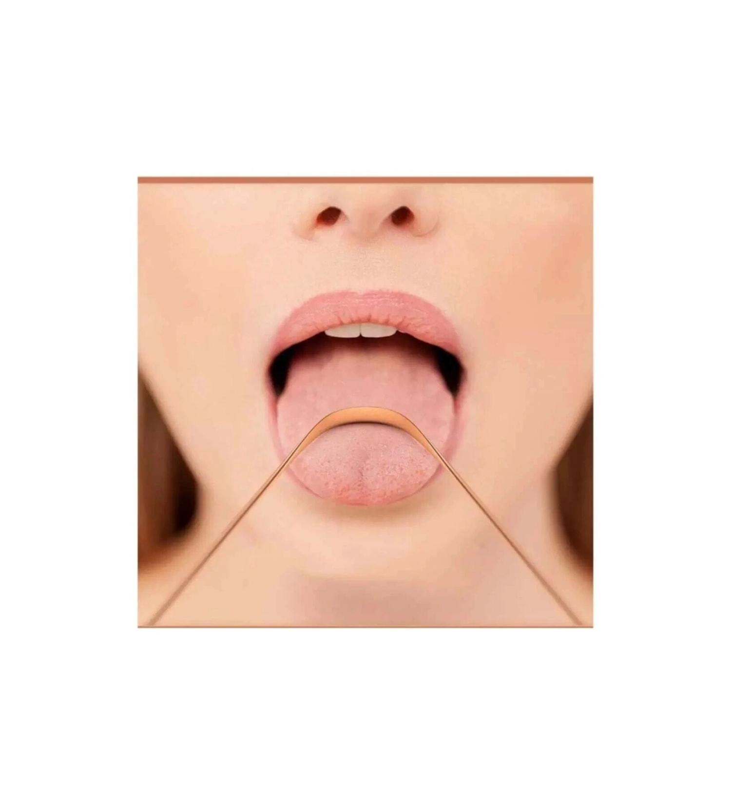 YNT Import Hygienic Tongue Scraper Cleaning Tongue Scraper Tongue Cleaner Copper Crescent