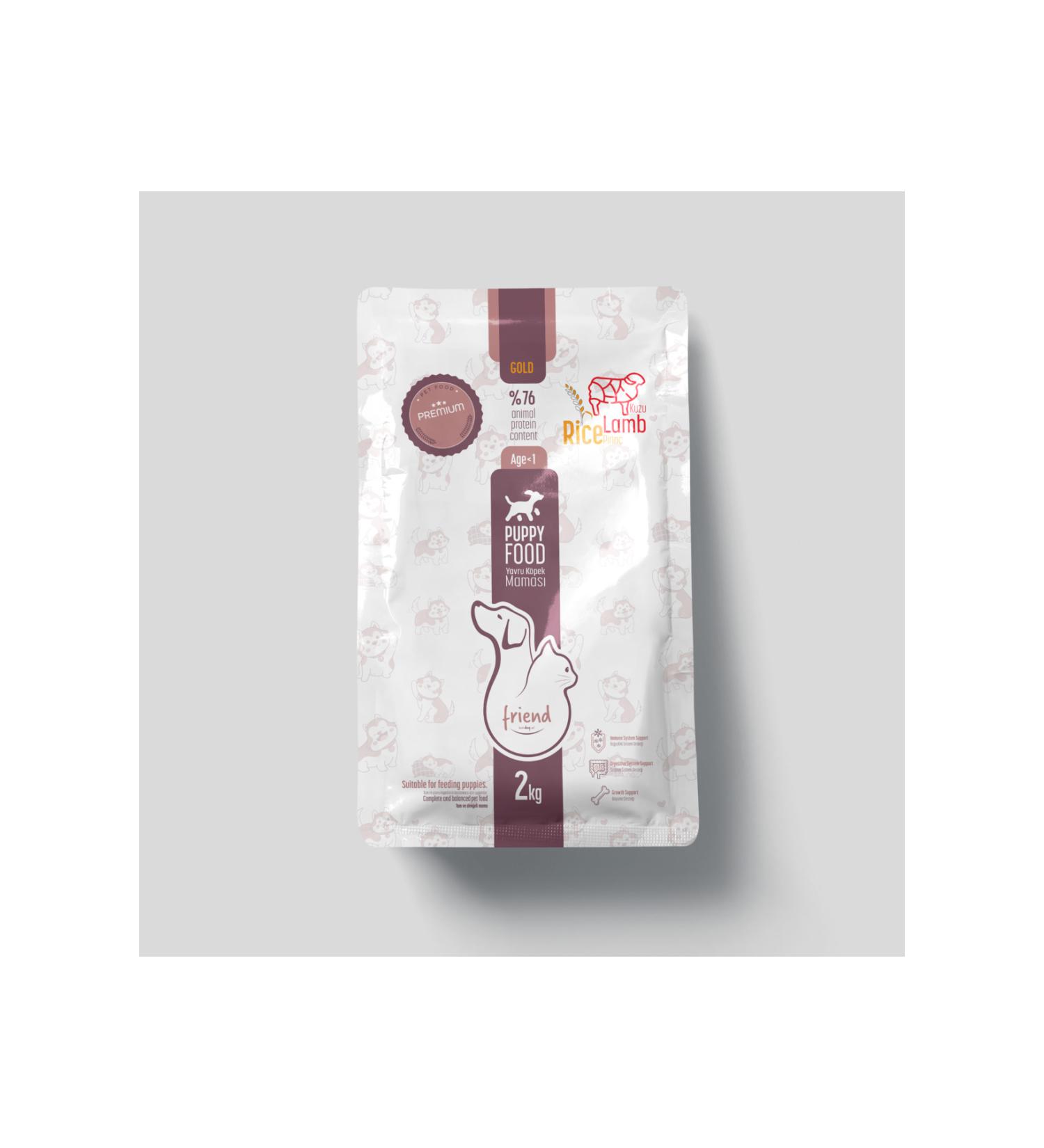 Friend Bird Dog Cat FRIEND GOLD PUPPIES FOOD LAMB 2KG