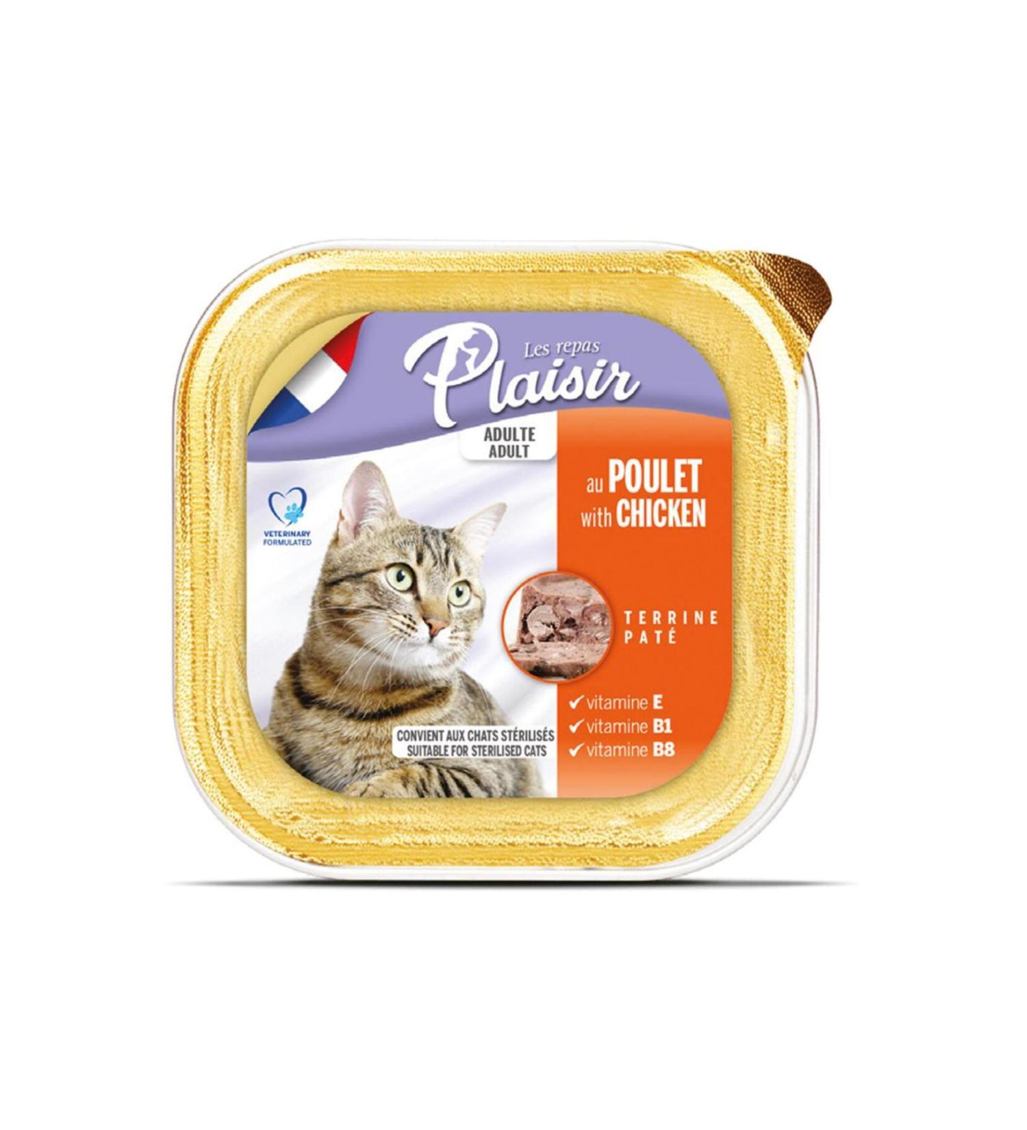 Plaisir Pate 100gr Chicken Meat 12pcs Wet Cat Food