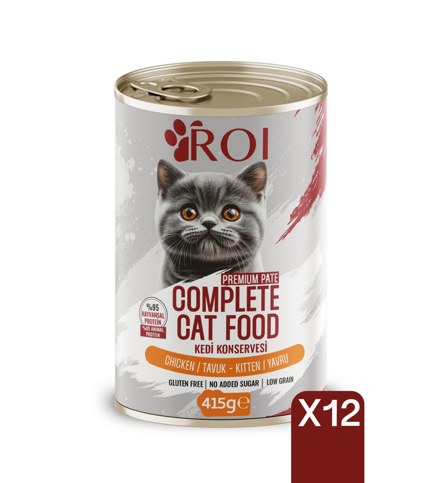Roi Chicken Kitten Wet Food 415 Gr x 12 Pieces - Buy Online on GoSupps.com