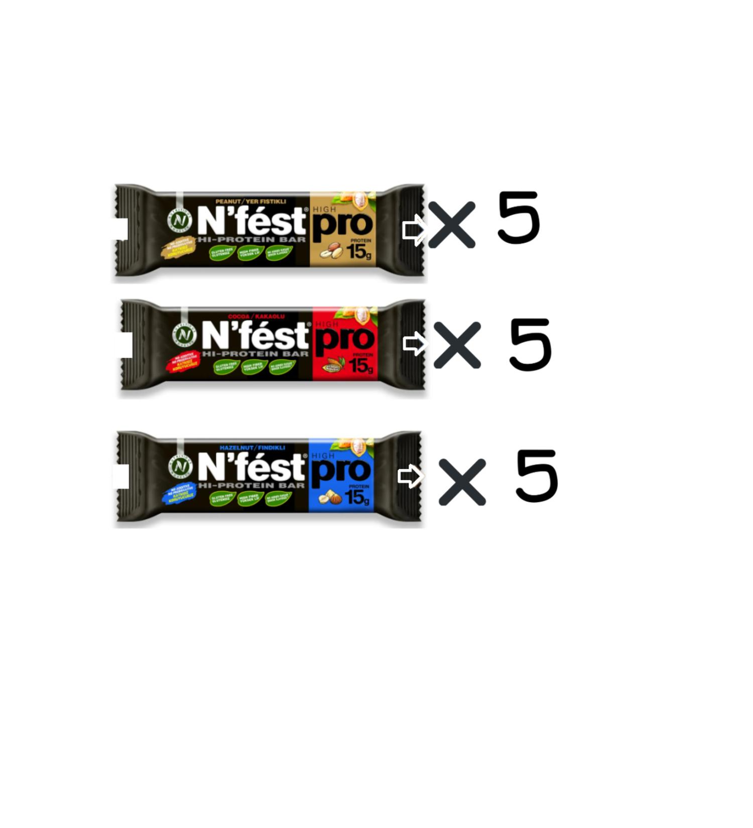 Nfest Protein Bar N'fest 50 gr (15 Pieces)