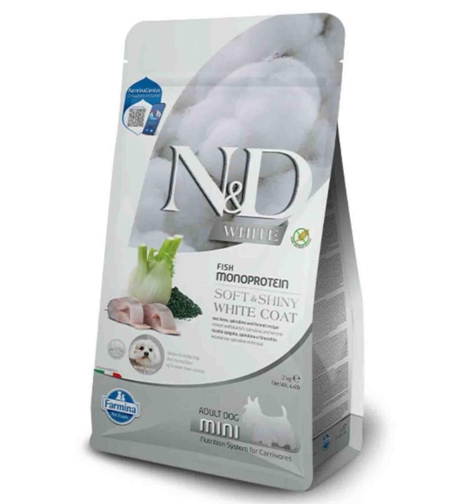 N & D White Sea Bass Fennel & Spirulina Small Breed Adult Dog Food 2kg