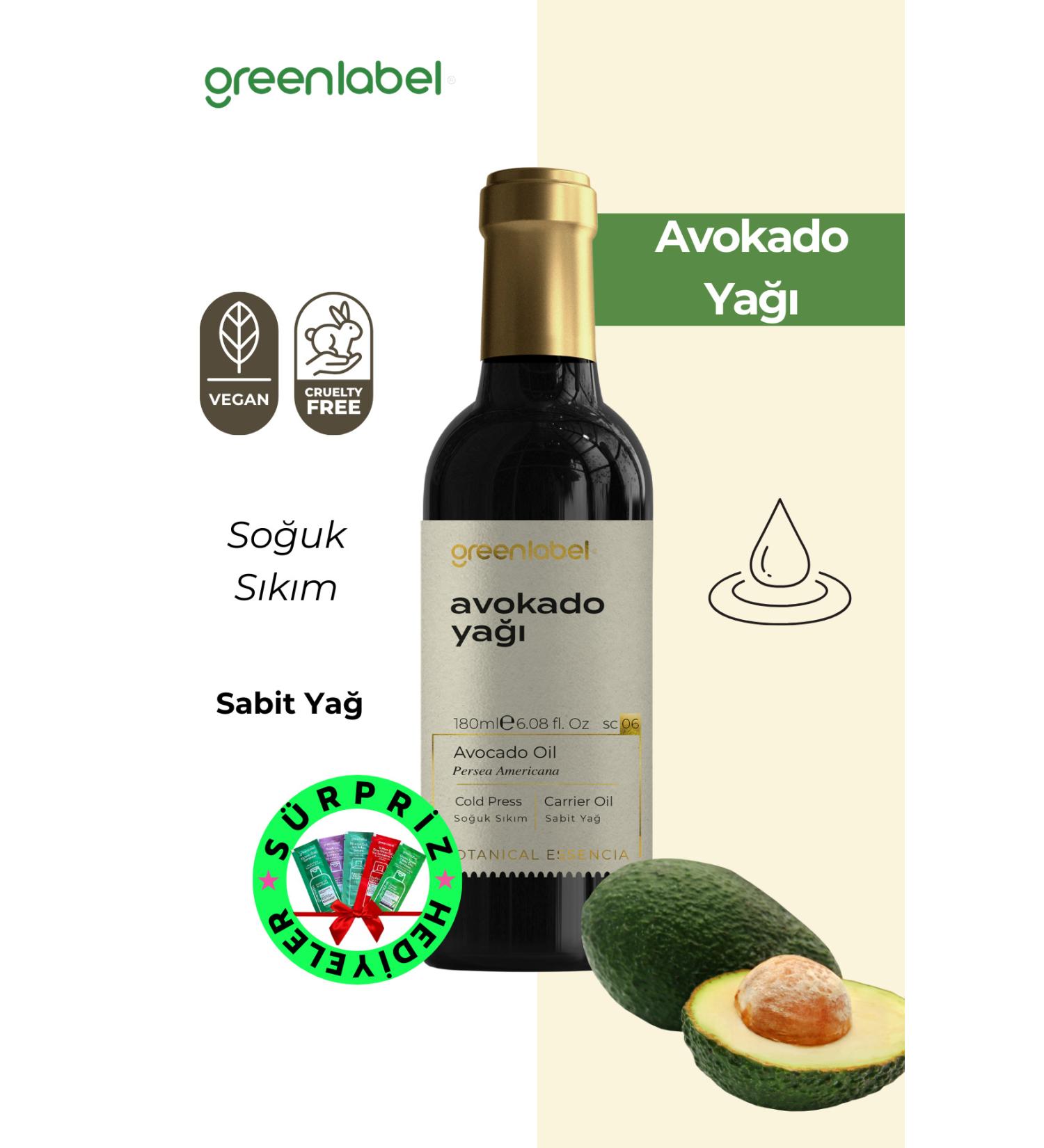 Green Label Avocado Oil Cold Pressed 0 Natural And Pure 180ml