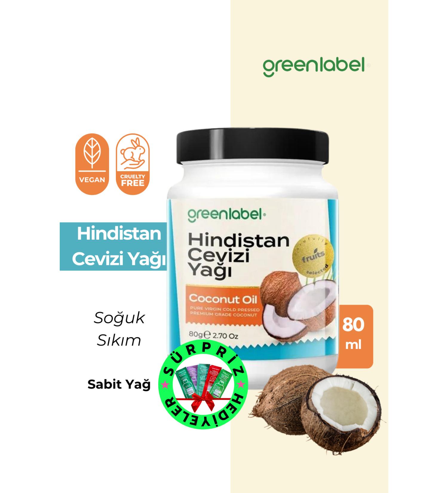 Green Label Greenlabel Coconut Oil 80 gr - Buy Online on GoSupps.com