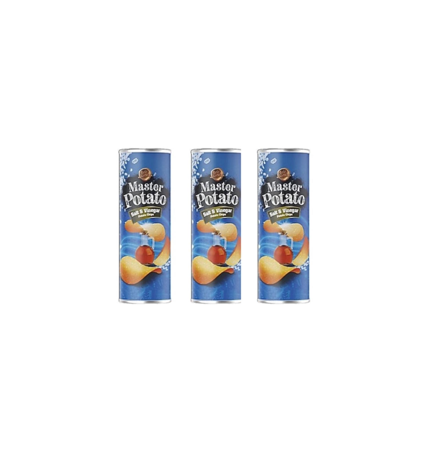 Master Potato Salt Vinegar Sauce Chips 160 gr 3 Pieces
