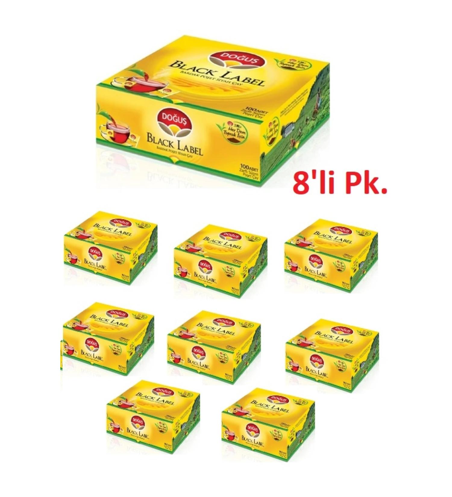 Dogus Dogus Cup Tea Bag Black Label 2 gr 100 PIECES 8 Packs