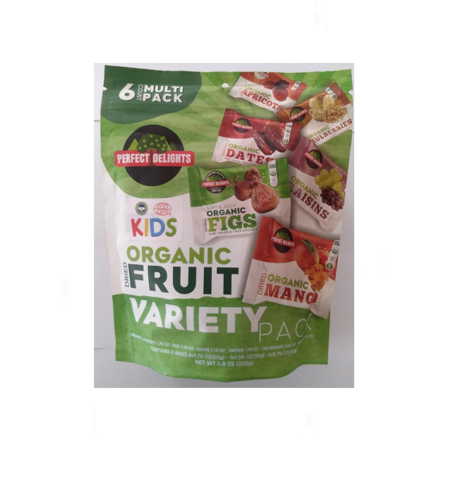 Kezeyce Dried Fruit 6 Count Multi Pack (Apricots Figs Dates Raisins Mulberries Mango)