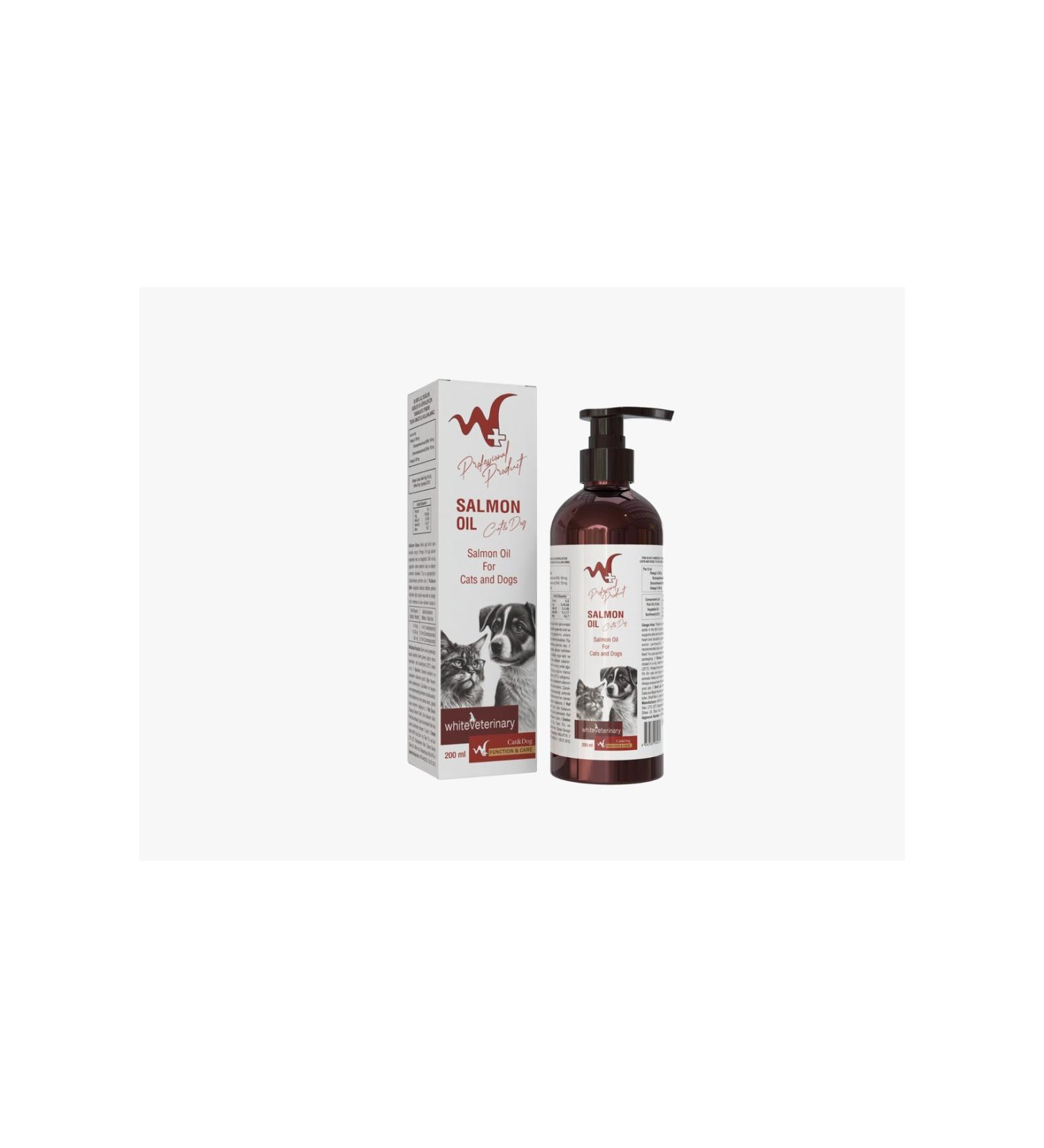 WhiteVeterinay Salmon Oil Cat&dog 200 Ml (Salmon Oil with Omega 3 and 6) - Buy Online on GoSupps.com
