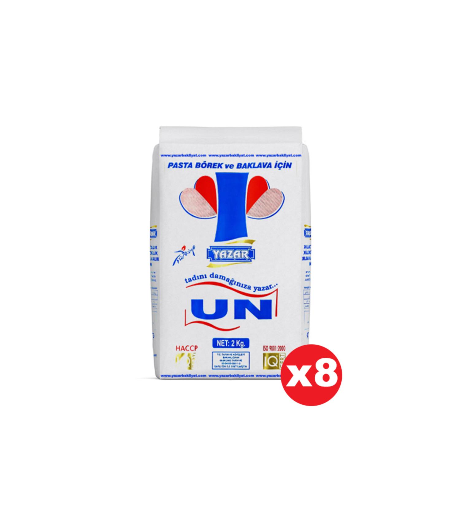 WRITER Multi-Purpose Flour for Pastry Baklava and Baklava 2 Kg x 8 Packs