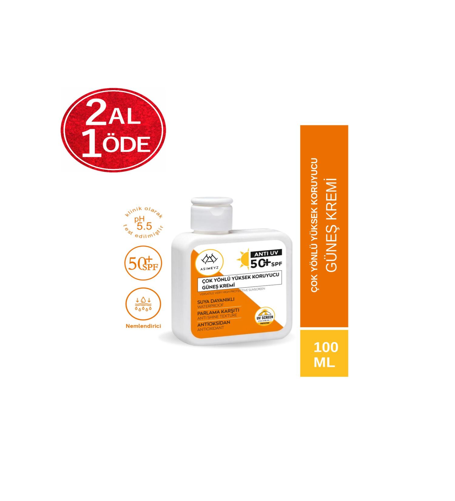 Asimeyz Multi-Purpose High Protection Spf +50 Factor Anti UV Sun Care -Sun Cream 100 ml - Buy Online on GoSupps.com