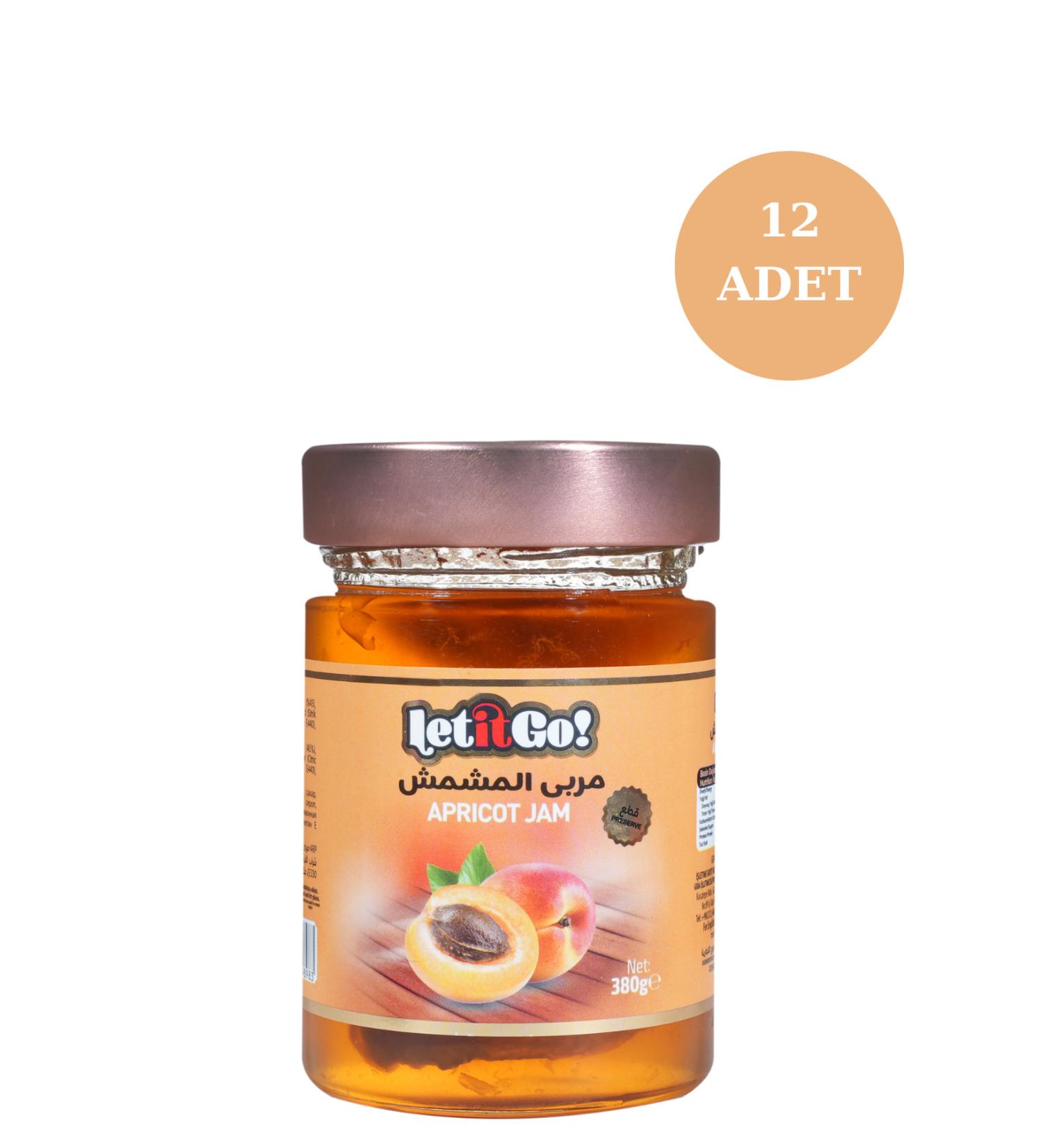 LET IT GO Apricot Jam 380 Gr - 12 Pieces!!