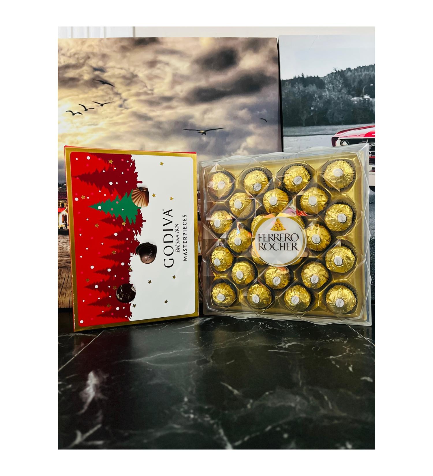 Ferrero Rocher 1 piece Godiva 1 piece t 24