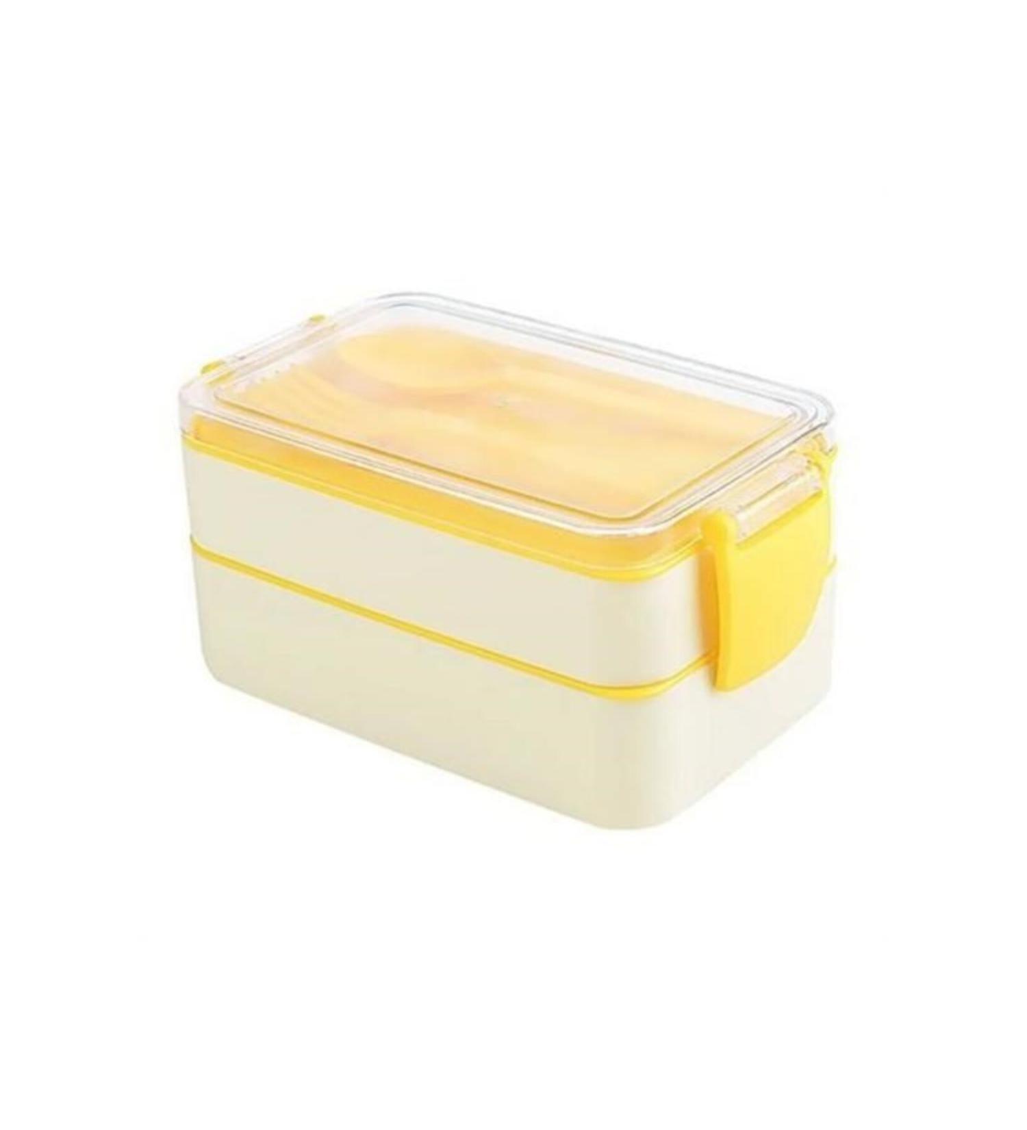 Skygo 2 Compartment Multi-Purpose 900 ml Capacity Durable Lunch Box with Fork and Spoon Food Box