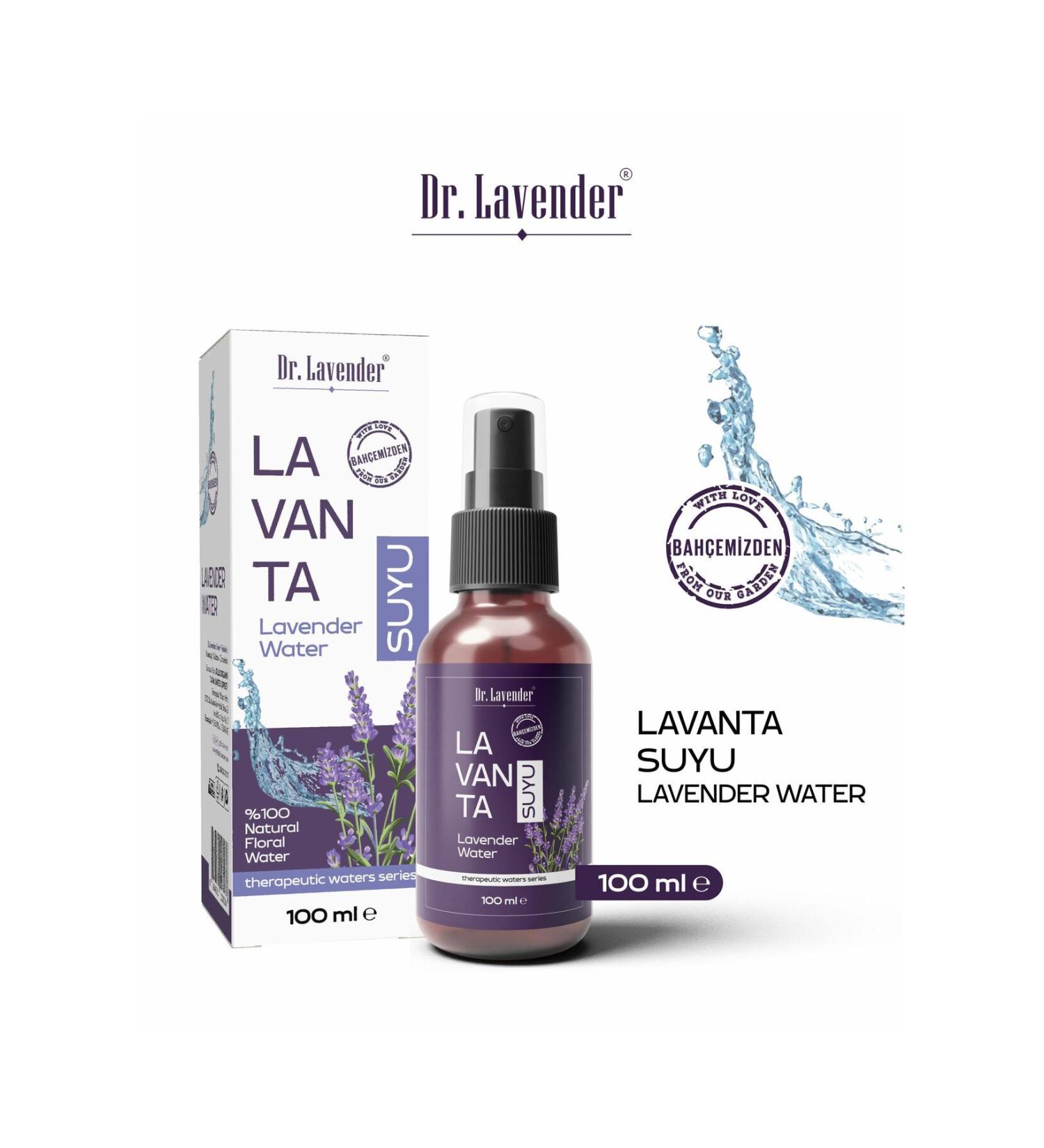 Dr. Lavender Organic Lavender Water Natural & Pure Glass Bottle 100 ML Lavender Hydrosol - Buy Online on GoSupps.com