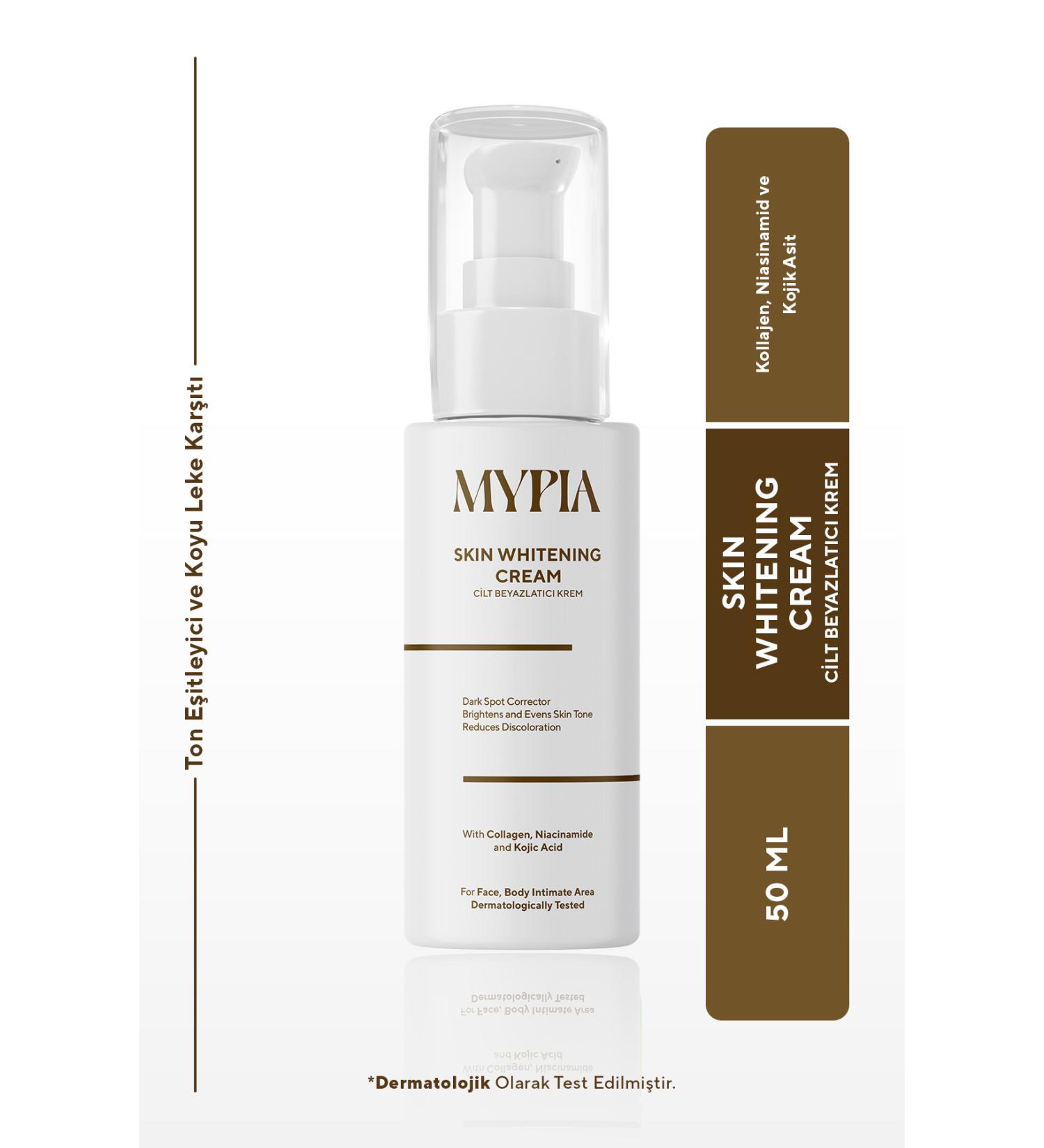 Mypia Cosmetics Skin Whitening Glutathione Cream Anti-Stain Effective with Collagen Niacinamide and Kojic Acid 50 ML - Buy Online on GoSupps.com