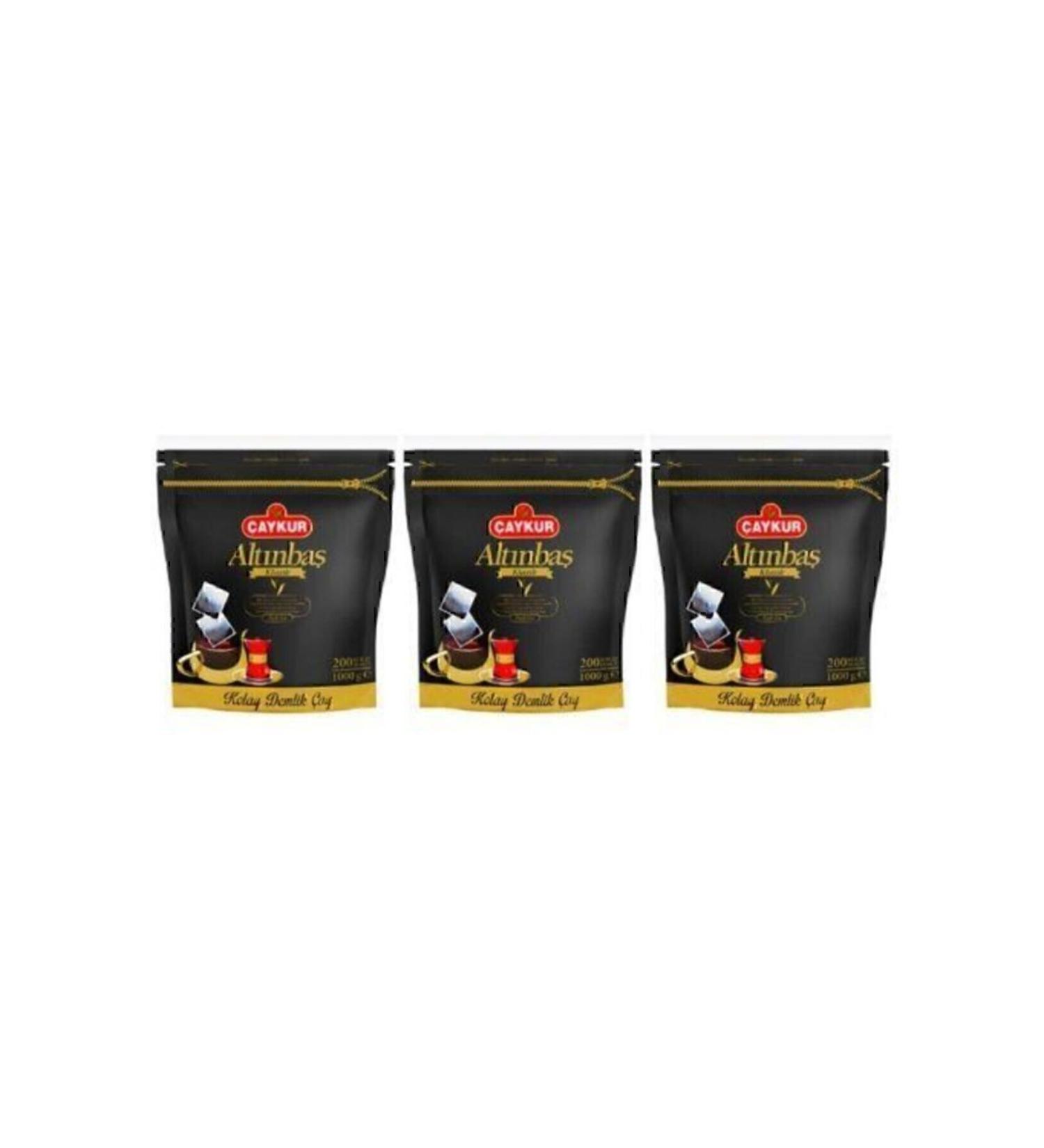 aykur Alt nba Classic Black Teapot Tea Bag 3 Pack 200 X 5 G