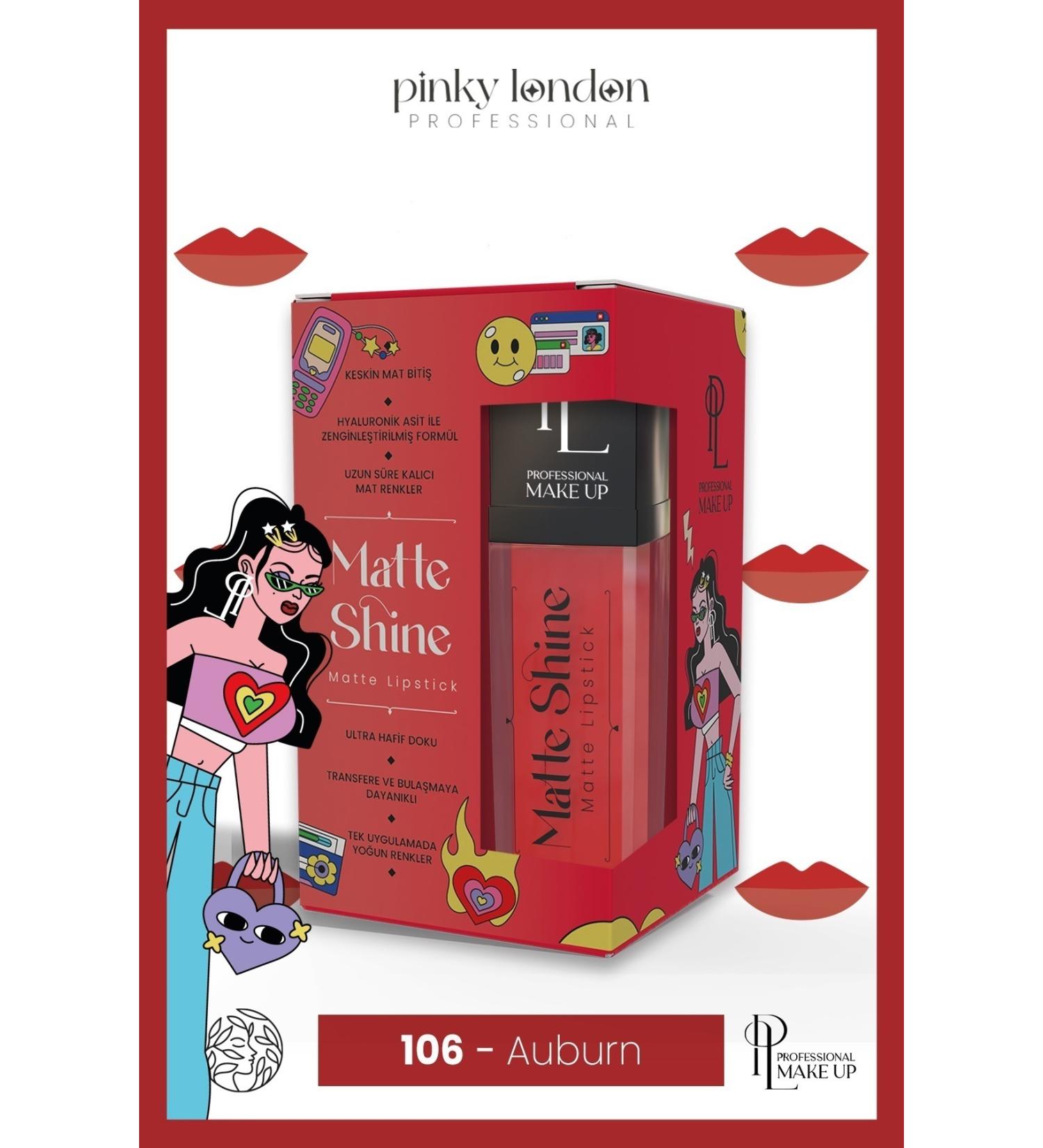 Pinky London Matte Shine Lipstick - 106 - Buy Online on GoSupps.com