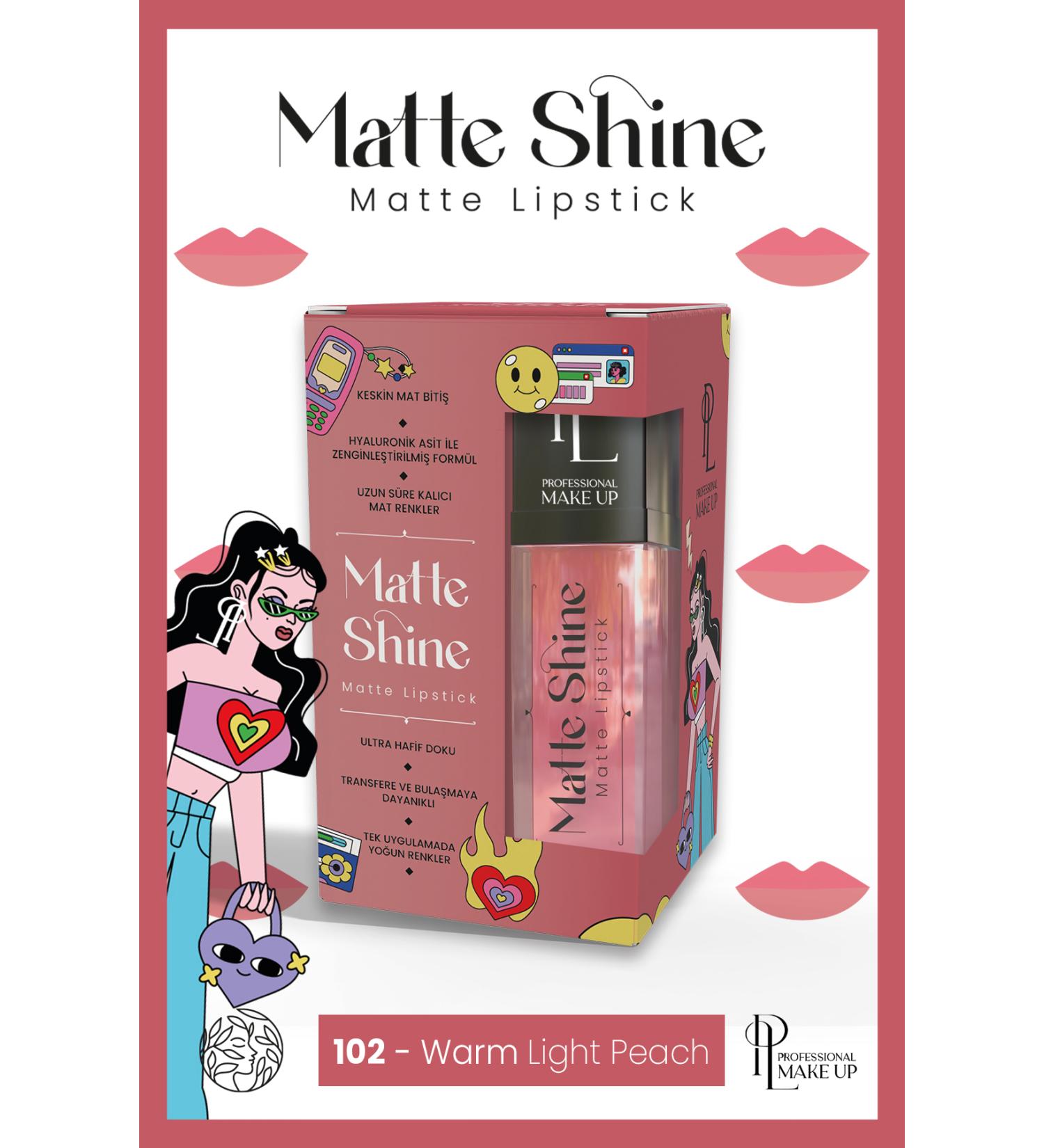 Pinky London Matte Shine Lipstick - 102 - Buy Online on GoSupps.com