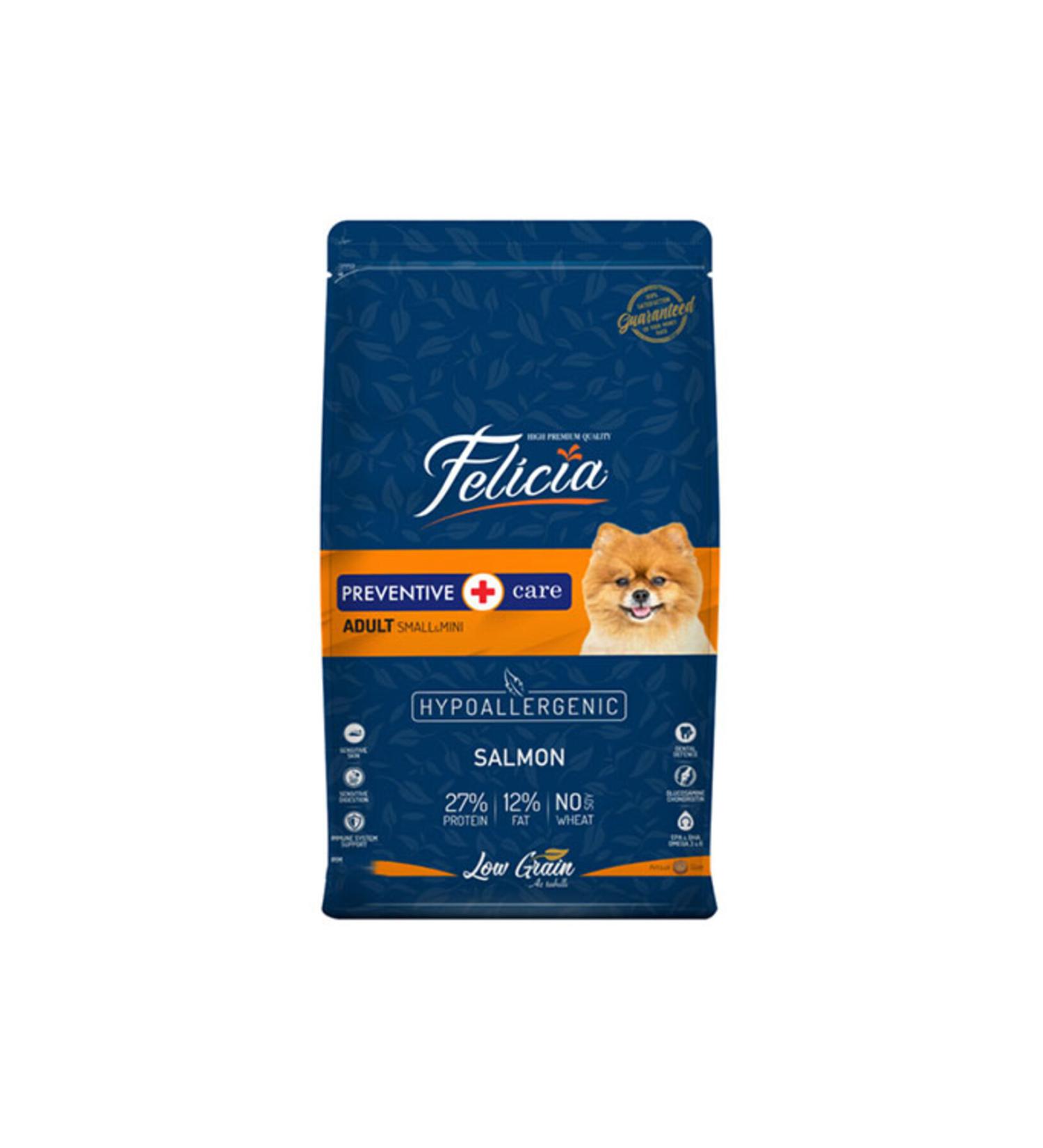 Felicia Hypoallergenic Small Mini Salmon Small Breed Low Grain Adult Dog Food 6 Kg
