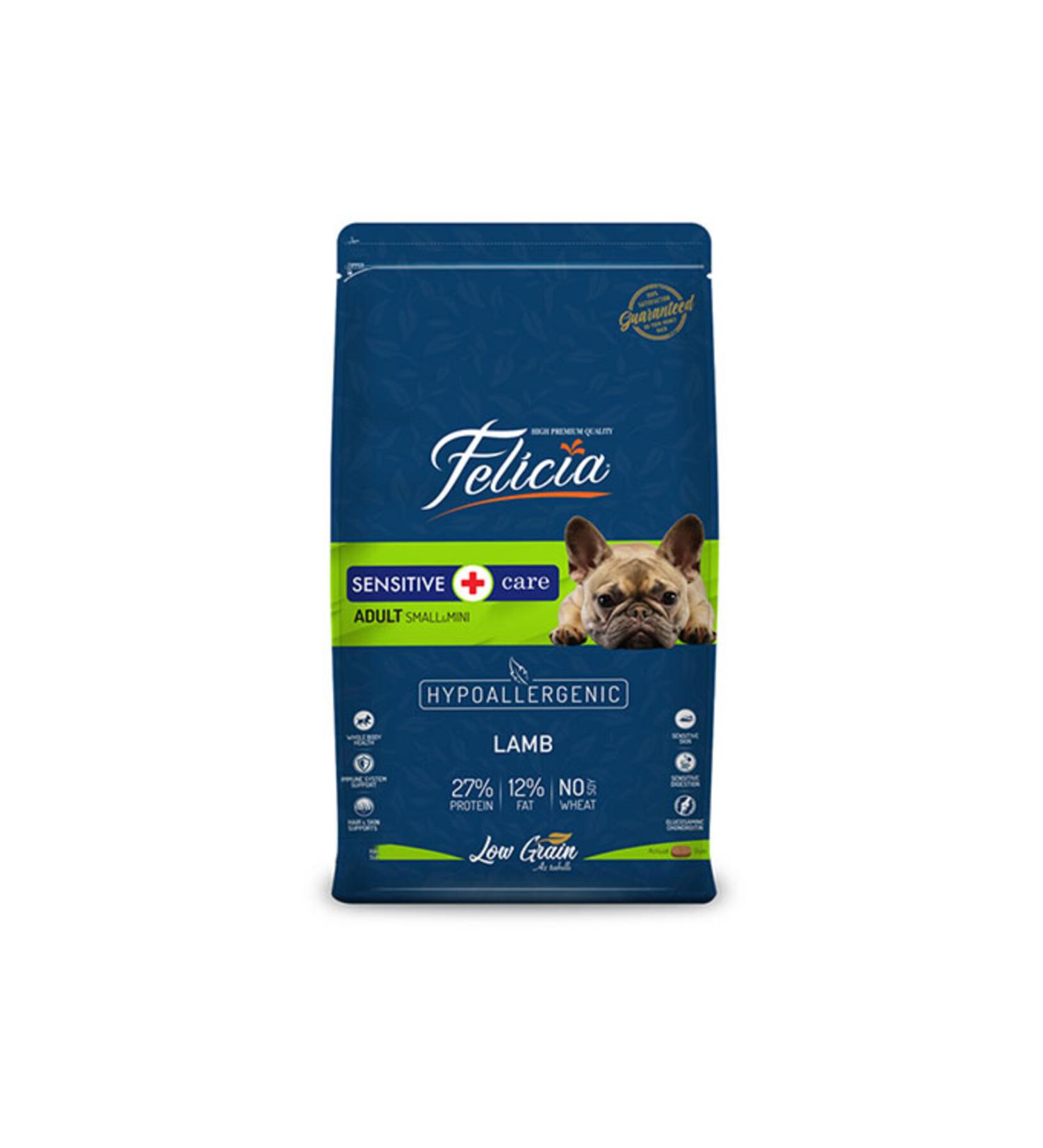Felicia Hypoallergenic Small Mini Lamb Small Breed Low Grain Adult Dog Food 3 Kg