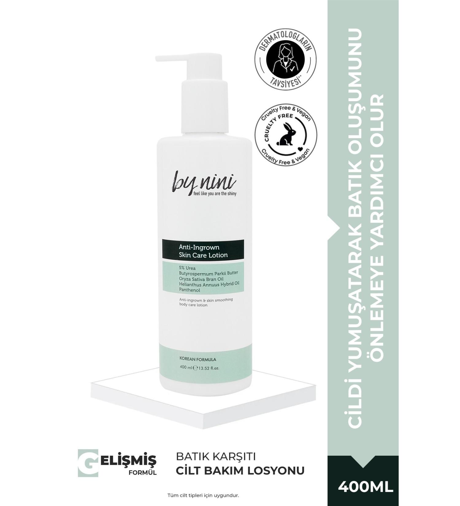 By Nini Anti-Ingrown Smoothing Skin Care Lotion with 5% Urea 400 ml - Buy Online on GoSupps.com