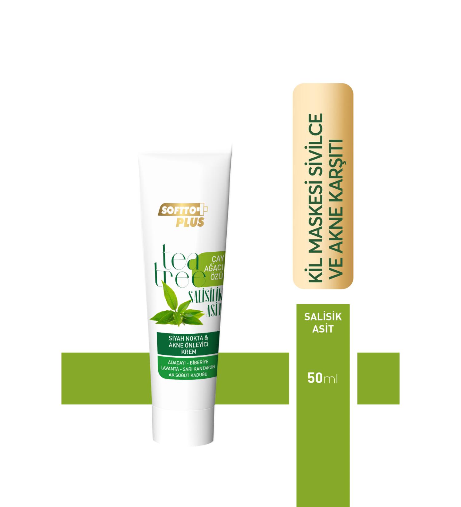 Softto Plus Tea Tree Extract Blackhead and Acne Pimple Prevention Cream 50 Ml - Buy Online on GoSupps.com