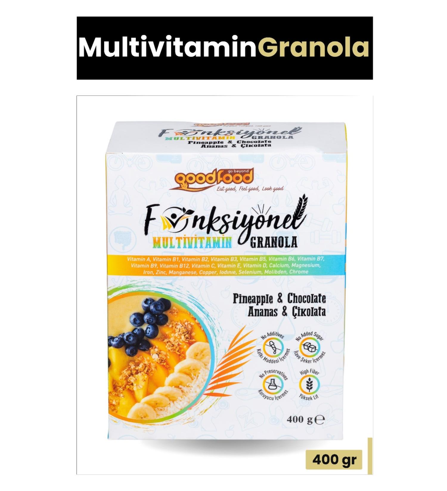 Good Food Pineapple & Chocolate Granola High Fiber Vitamin & Minerals 200 G - Buy Online on GoSupps.com
