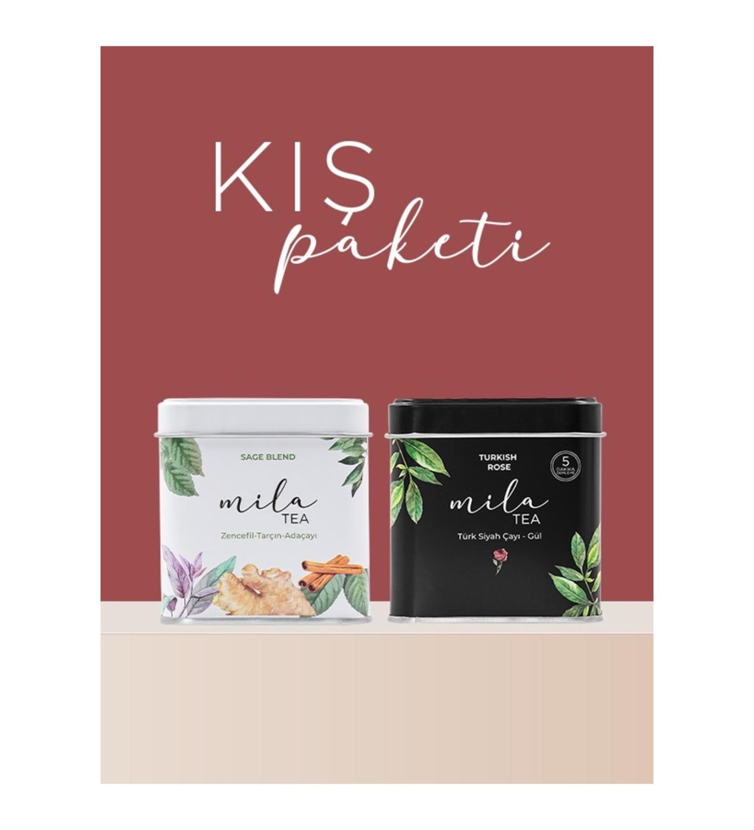 Mila Tea Winter Package - Ginger Cinnamon Sage and Turkish Black Tea Rose