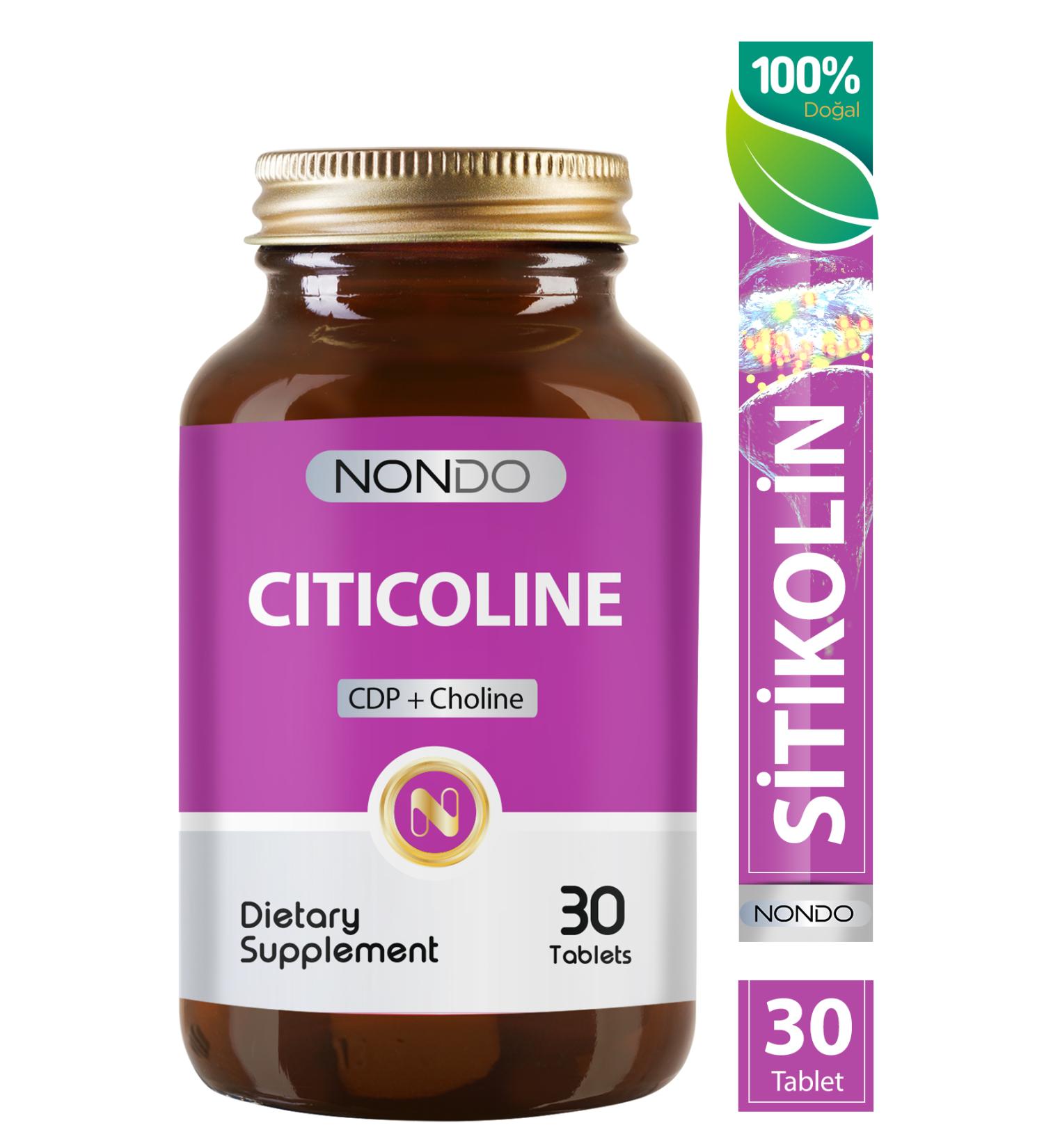 Nondo Citicoline 30 Tablets (Citicolin Congizin Foshotidicolin) - Buy Online on GoSupps.com