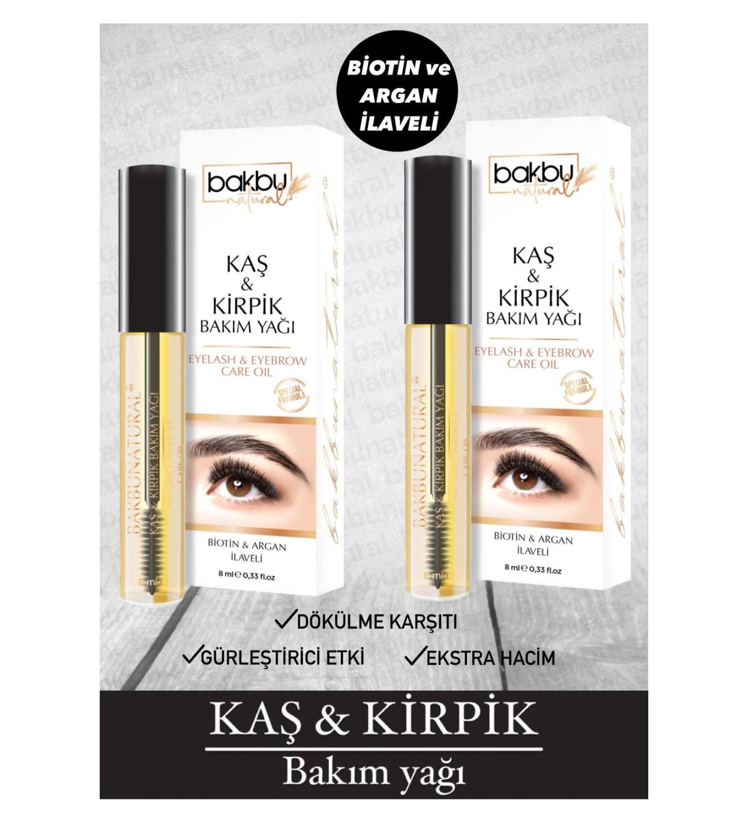 bakbunatural Eyebrow and Eyelash Serum Strengthener Nourishing 2-PIECE