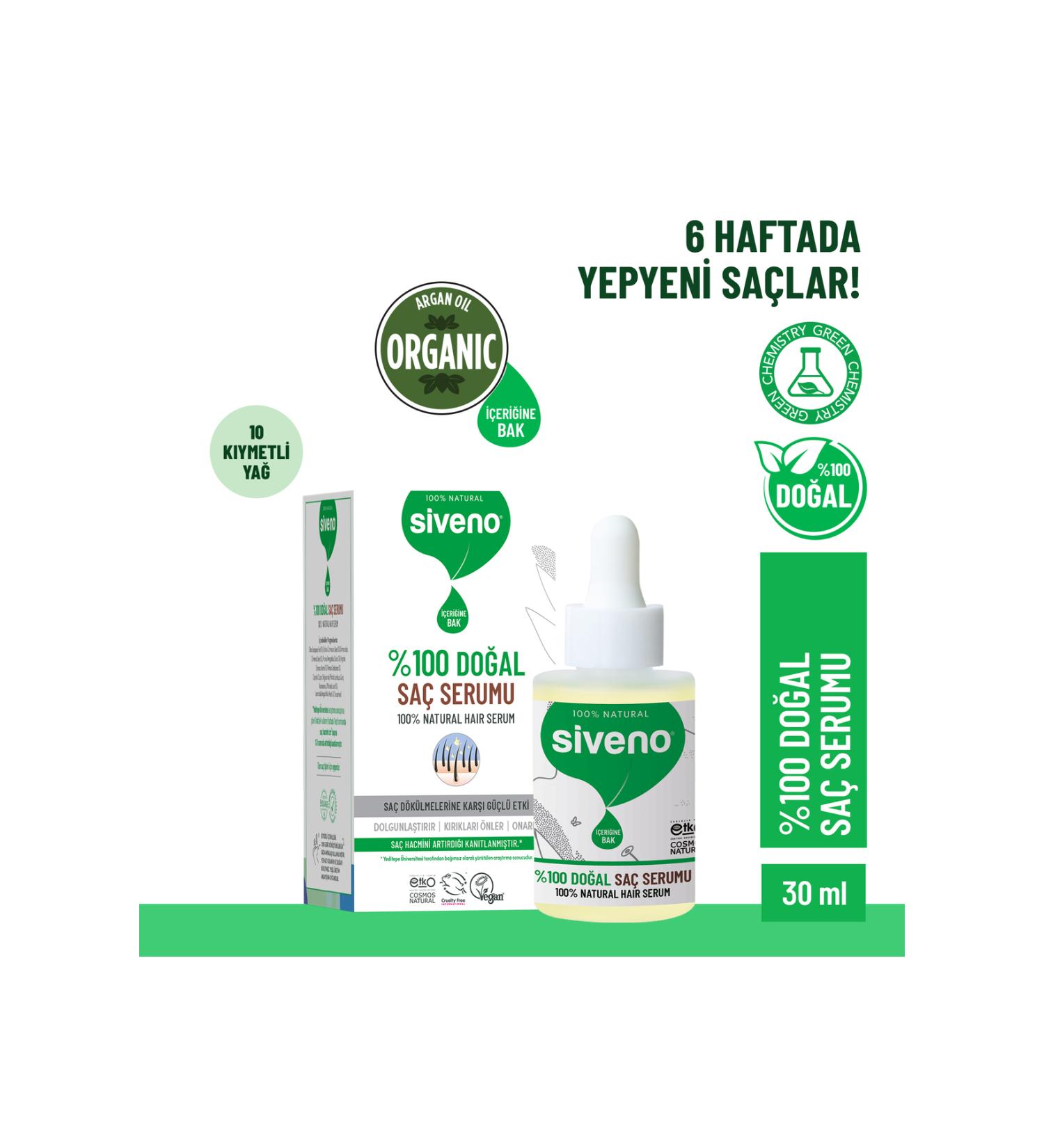 Siveno 0 Natural Hair Care Serum Anti-Loss Repair 10 Miraculous Oils 30 ml