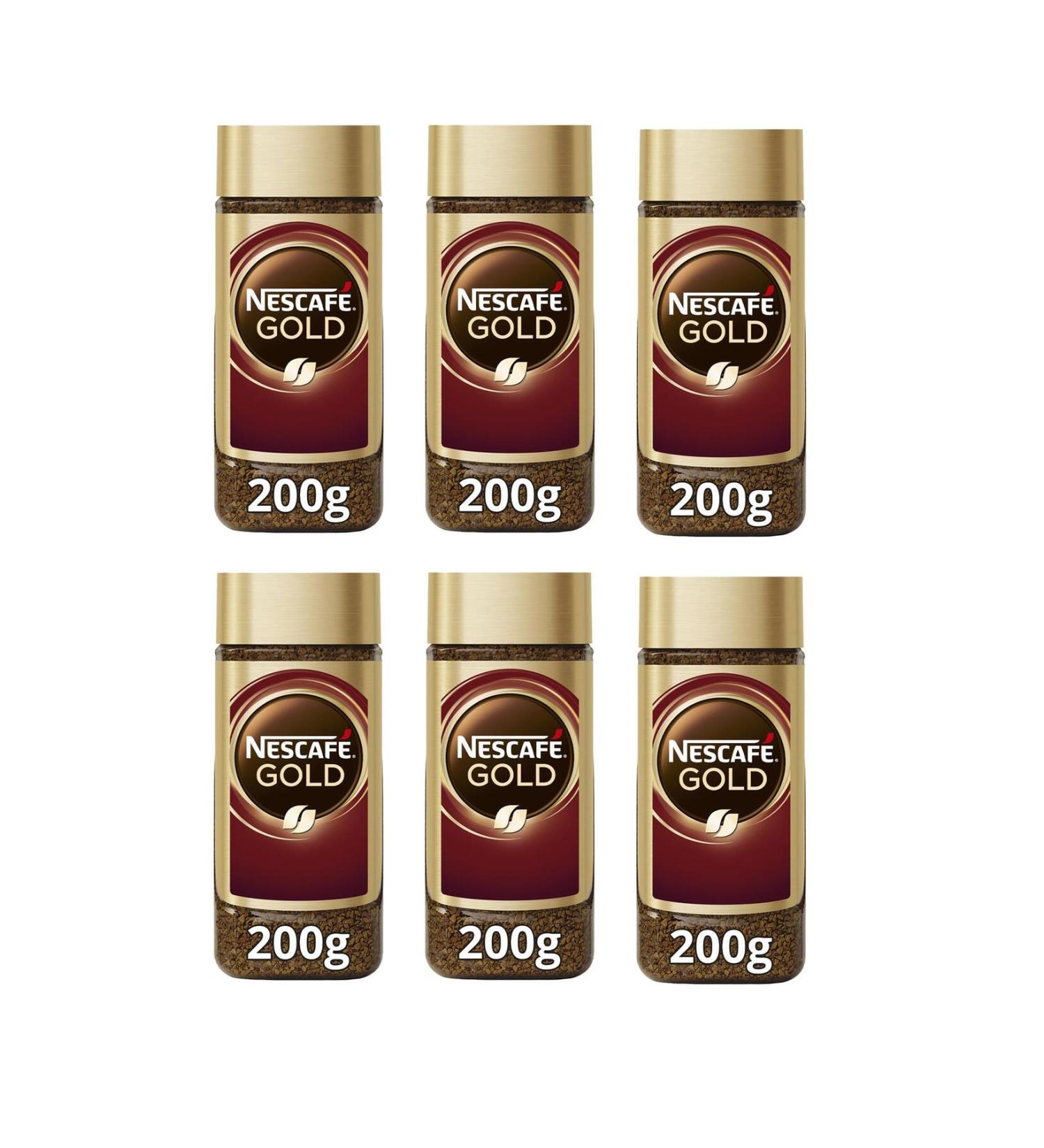 Nescafe Gold Coffee Glass 200 Gr X 6 Pieces