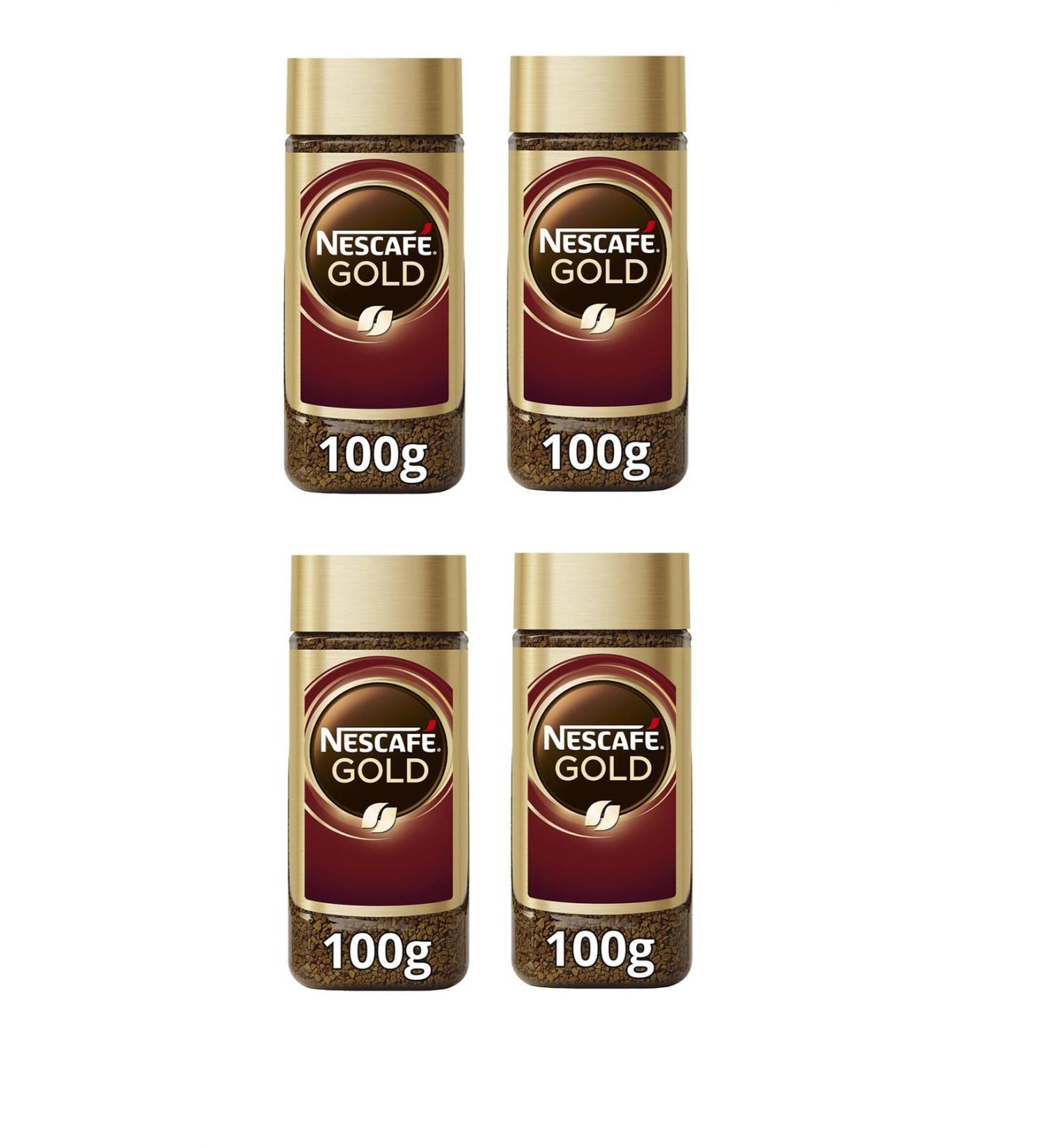 Nescafe Gold Coffee Glass 100 Gr X 4 Pieces