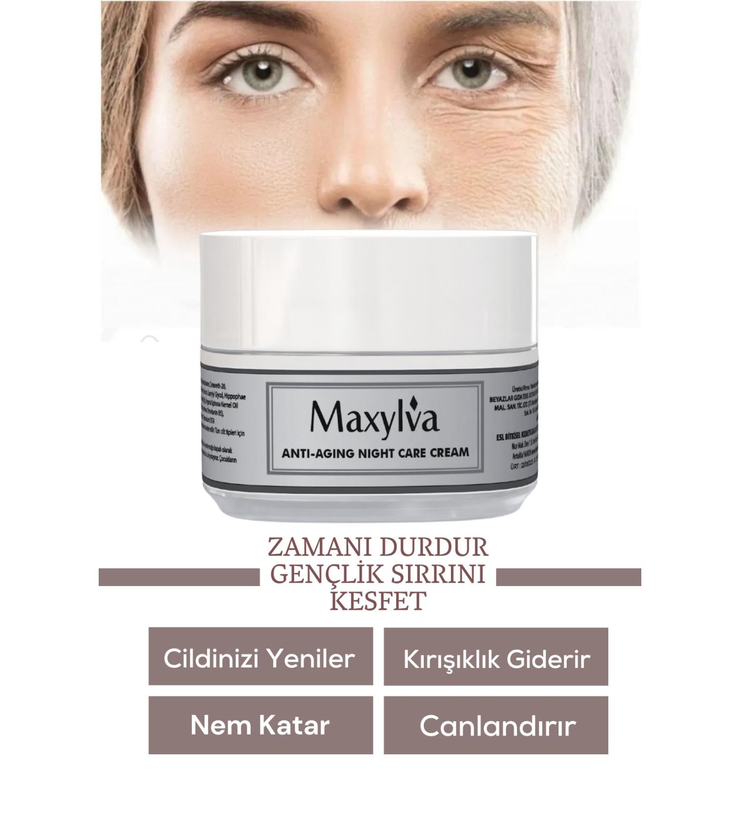 Maxylva Anti-Aging and Anti-Wrinkle Plumping Collagen Night Cream 50ml. - Buy Online on GoSupps.com