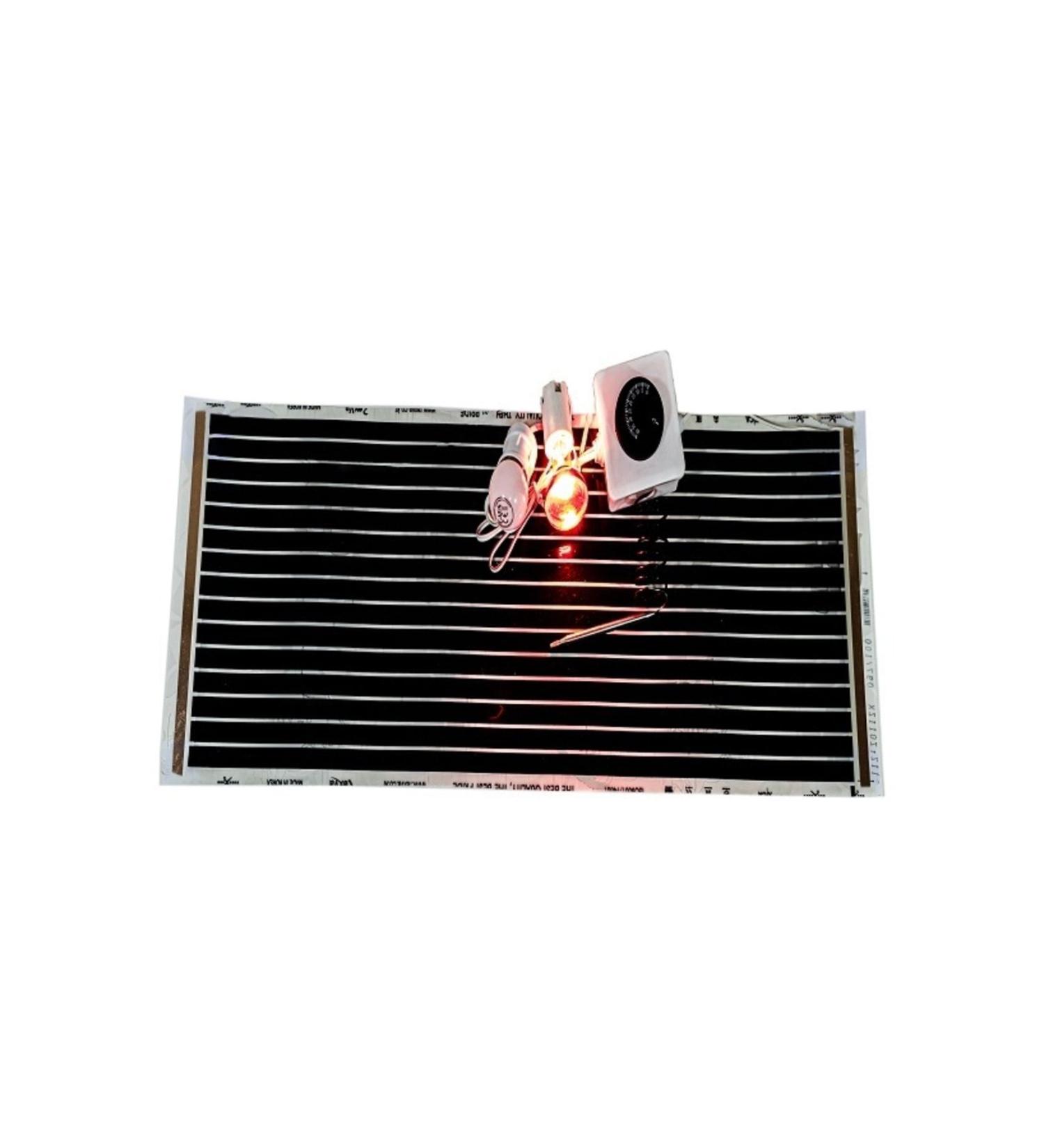 teknotrust 25x80 Double Socket Analog Thermostat Mixed Color Heat Bulb Full Set Carbon Film Heater