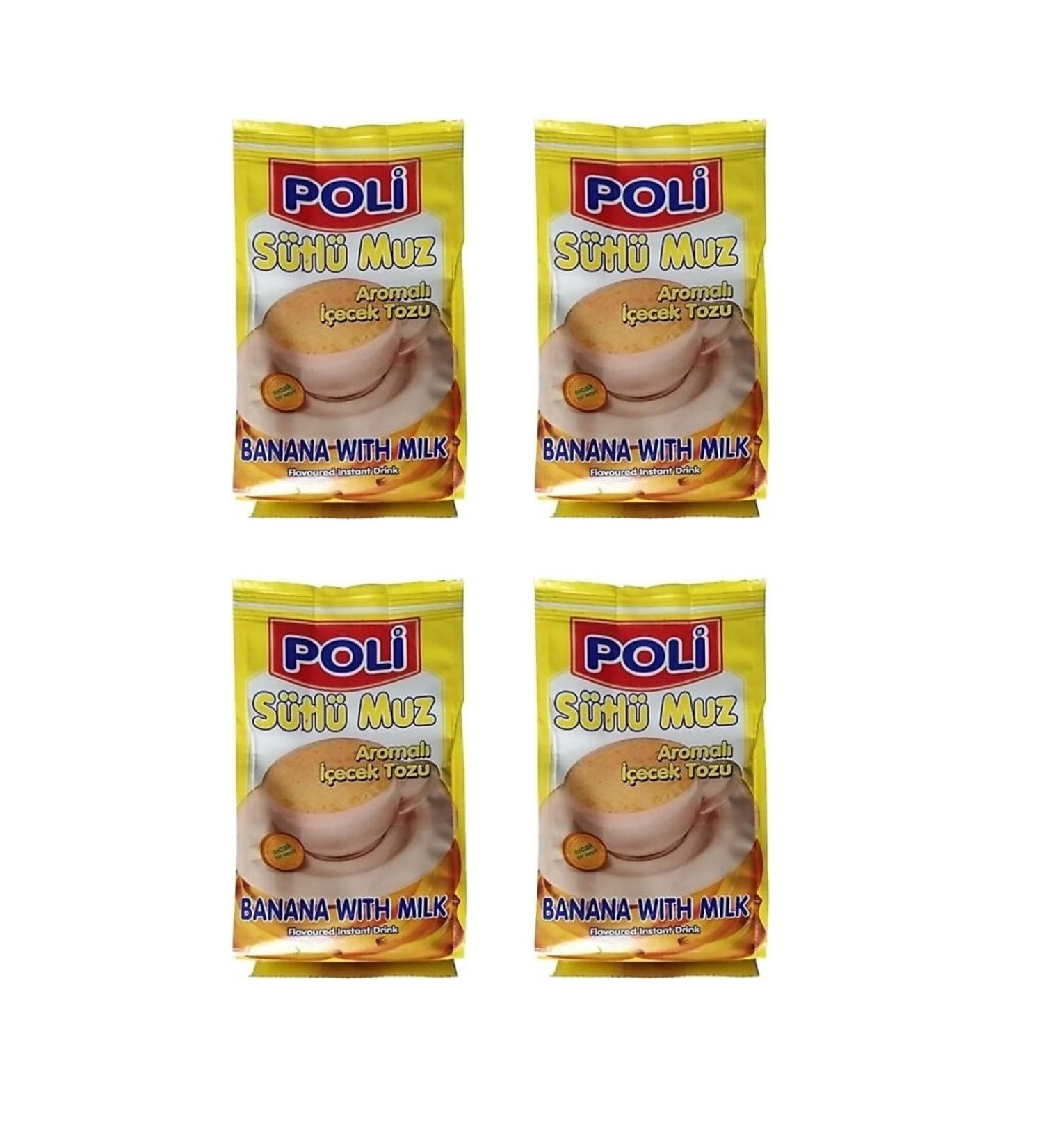 Poly Powder Drink Milk Banana 250 Gr X 4 Pieces