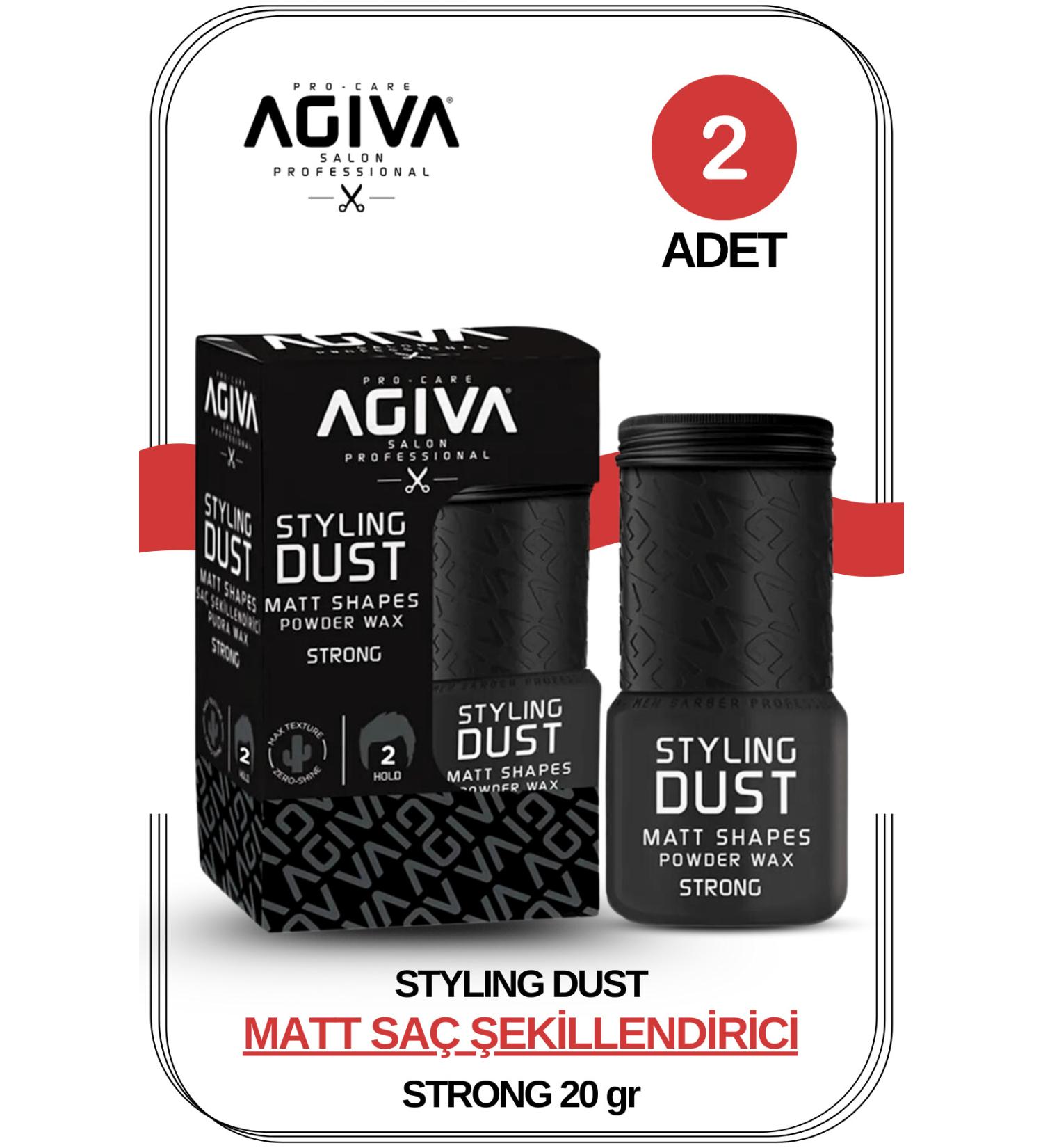 Agiva Hair Styling Powder Hair Styling Powder Wax No:2 Hard Hold 20gr X 2 Pieces Strong - Buy Online on GoSupps.com