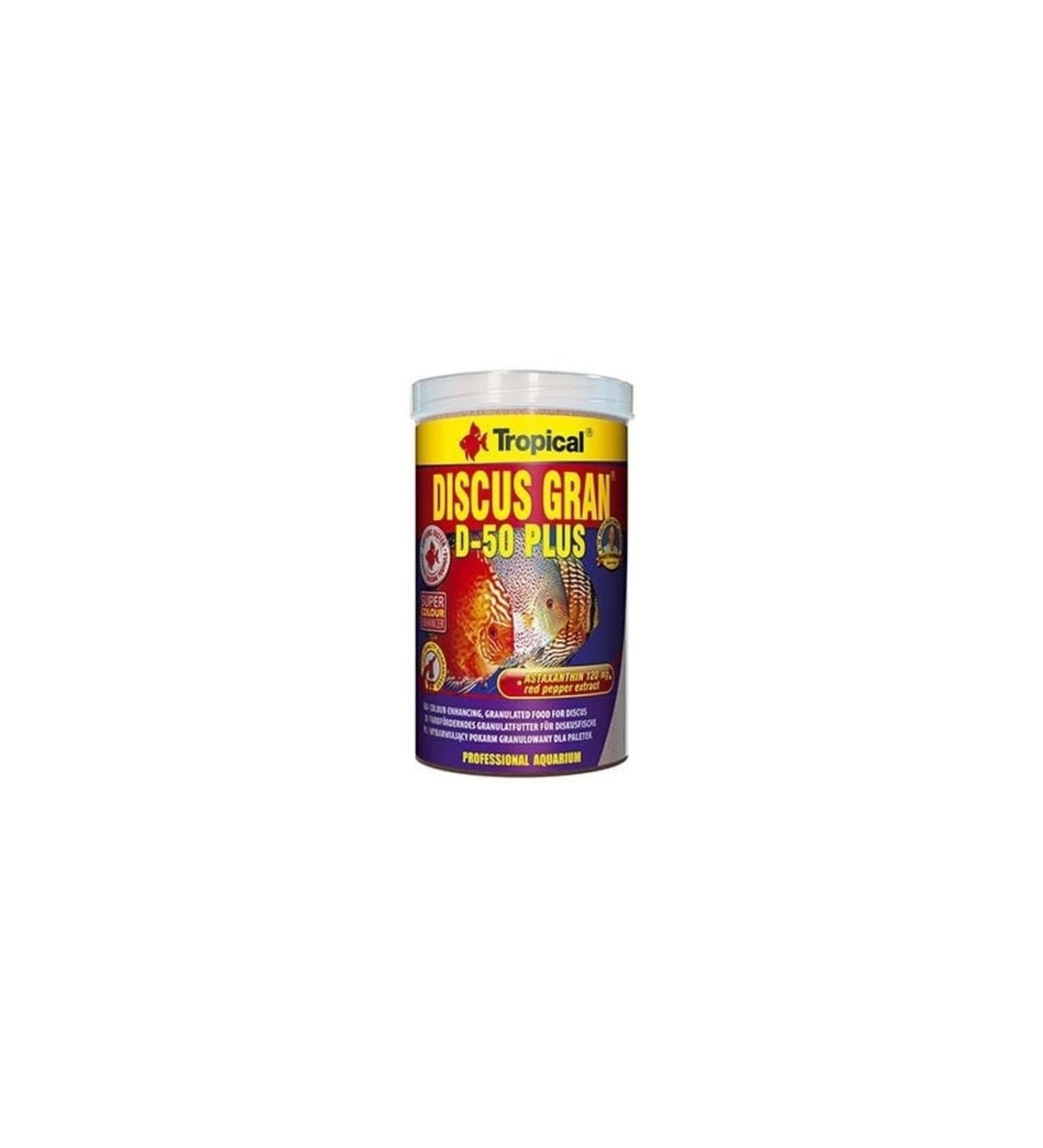 Tropical Discus Gran D-50 Plus Coloring Granule Fish Food for Discus Fish 250 ml 110 gr
