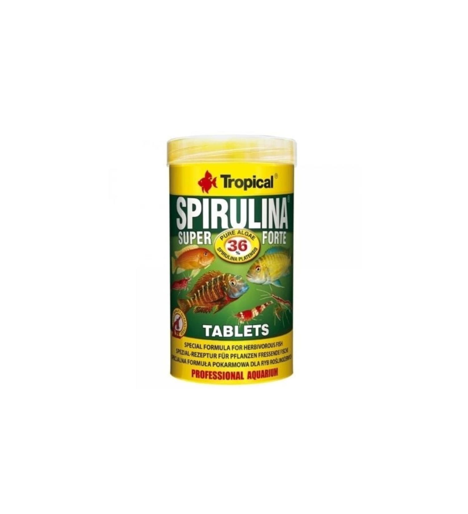 Tropical Spirulina Super Forte Tablet Intensive Spirulina Content Tablet Fish Food 50 ml 36 gr