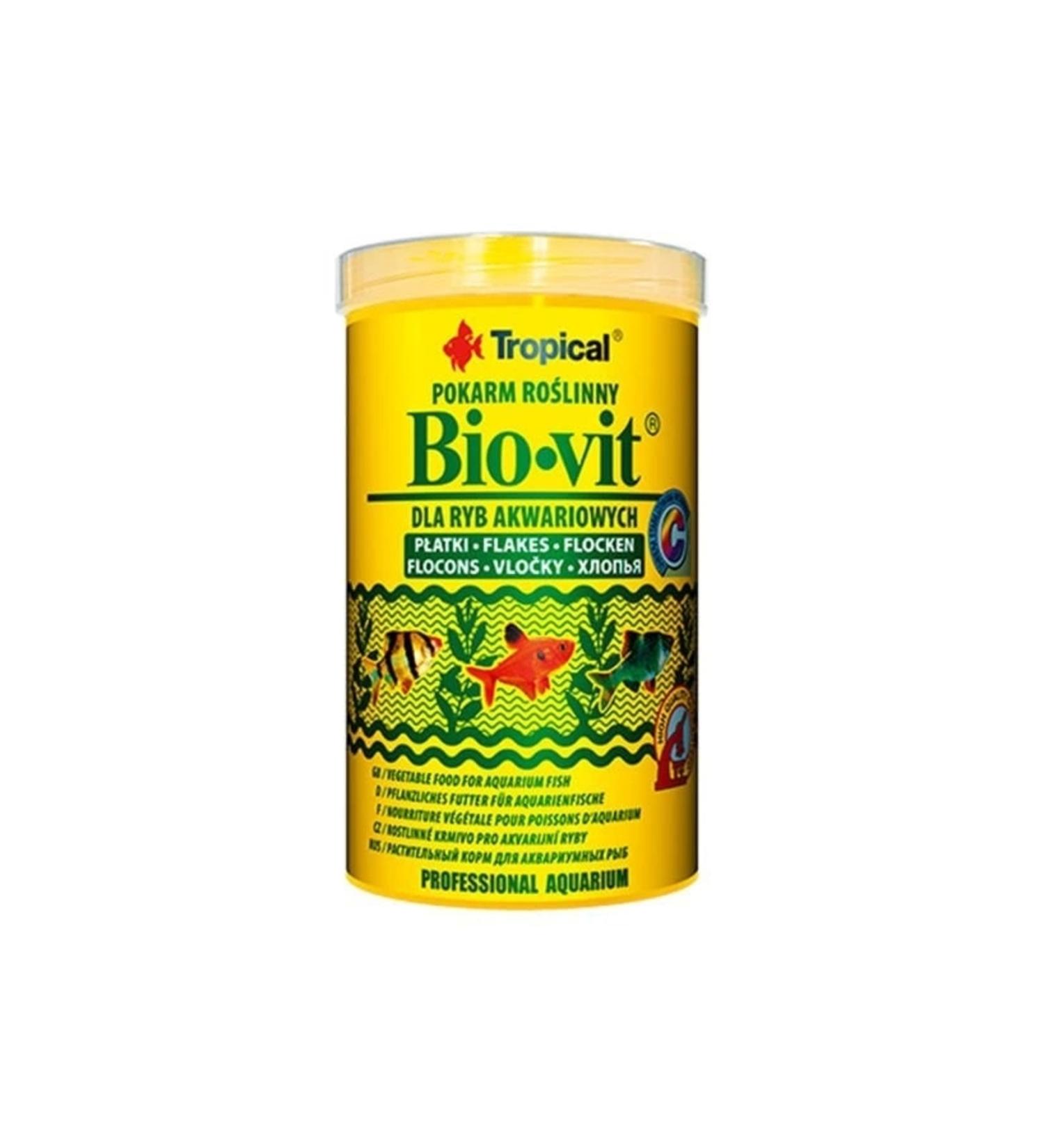 Tropical Bio-vit Herbal Flake Fish Food 1000 ml 200 gr