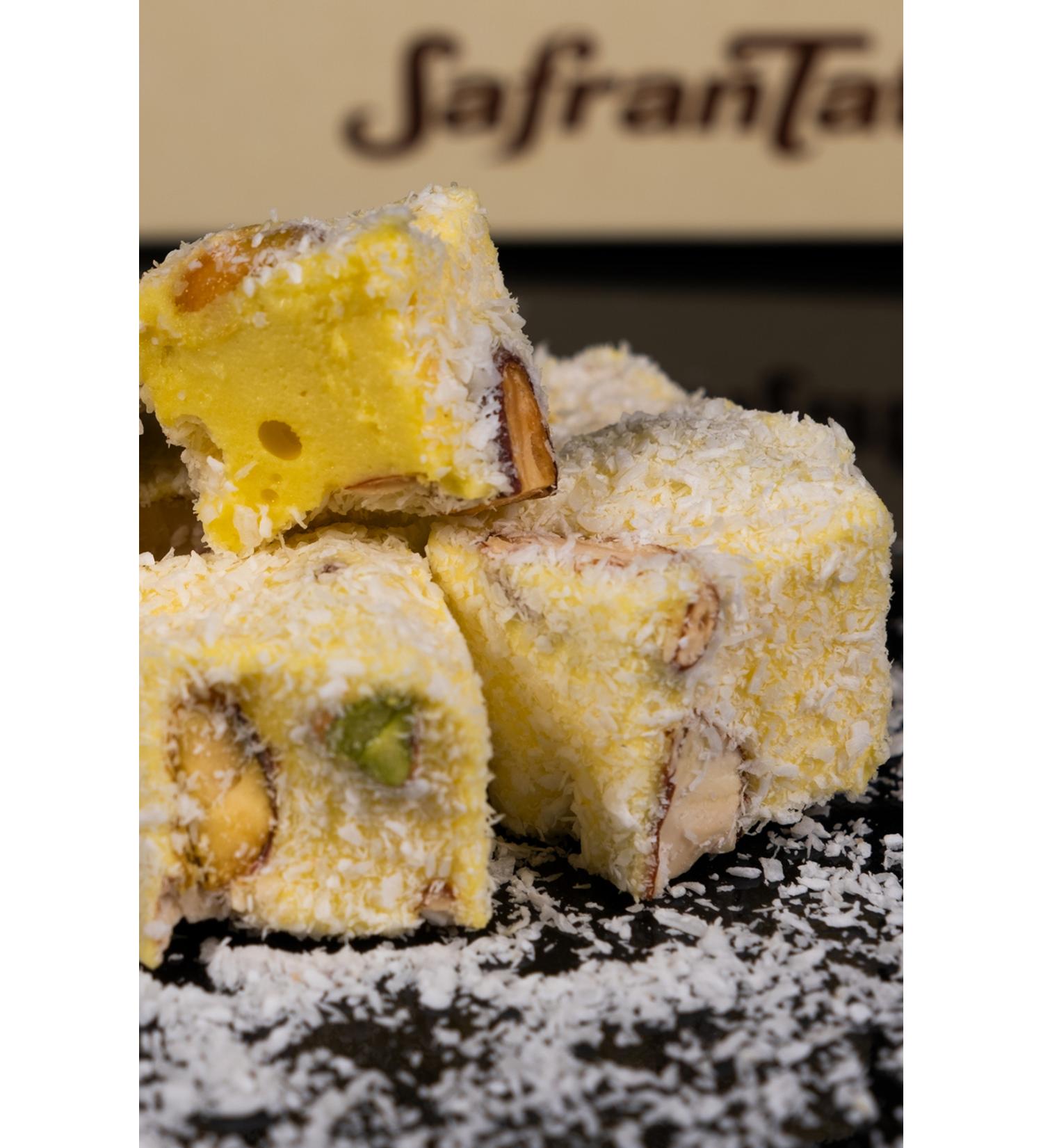 SAFRANTATE Famous Safranbolu Turkish Delight with Saffron (NET 265 GR) Glucose-free Natural Turkish Delight
